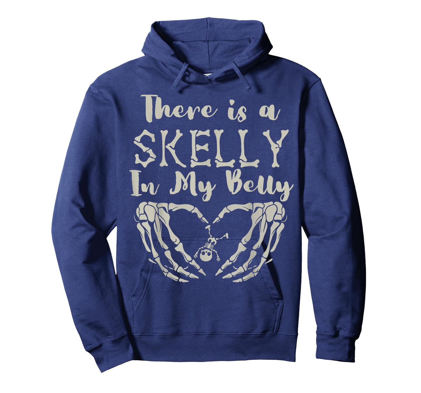 There's A Skelly in My Belly Funny Halloween Pregnancy Women T-Shirt