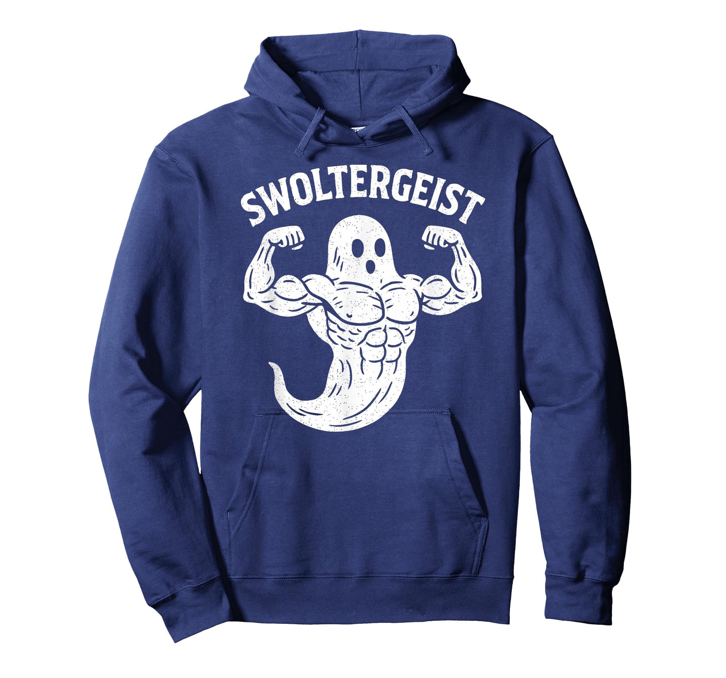 Swoltergeist Buff Swole Ghost Flexing Funny Gym Humor Pun T-Shirt