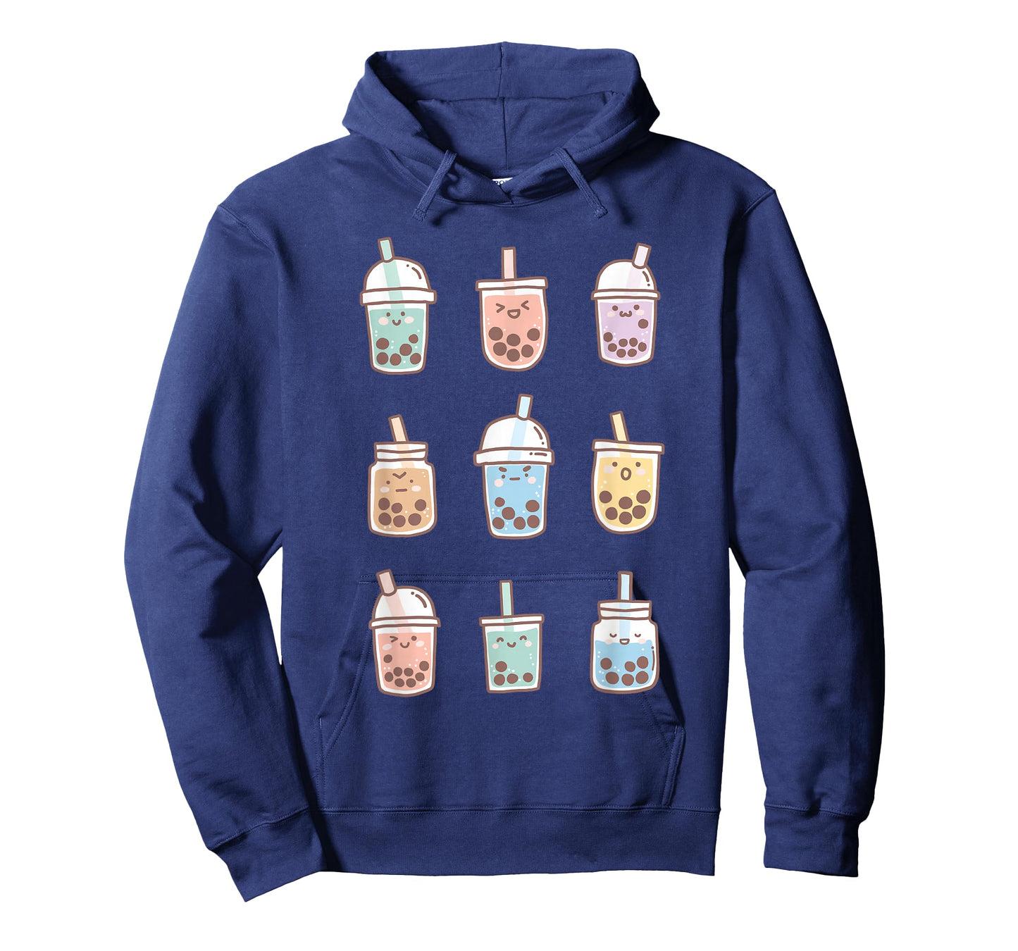 Cute Kawaii Boba Anime Bubble Tea Pastel T-Shirt Small