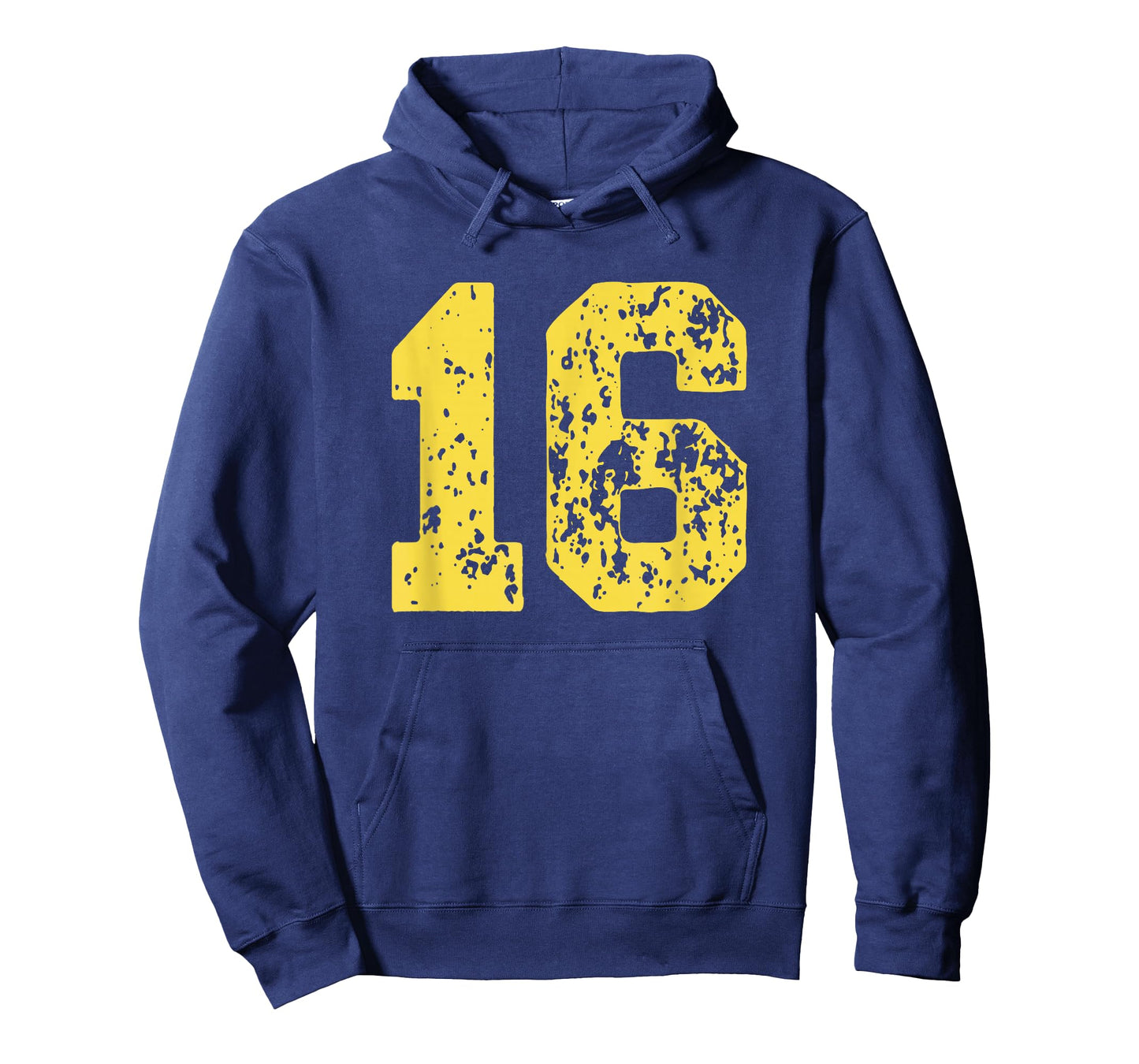 Number 16 Yellow Best Classic College Style Birthday T-Shirt