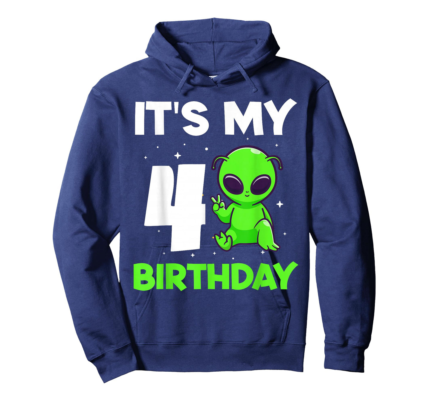 Kids Alien 4 Years Old Boy Girls 4th Birthday T-Shirt
