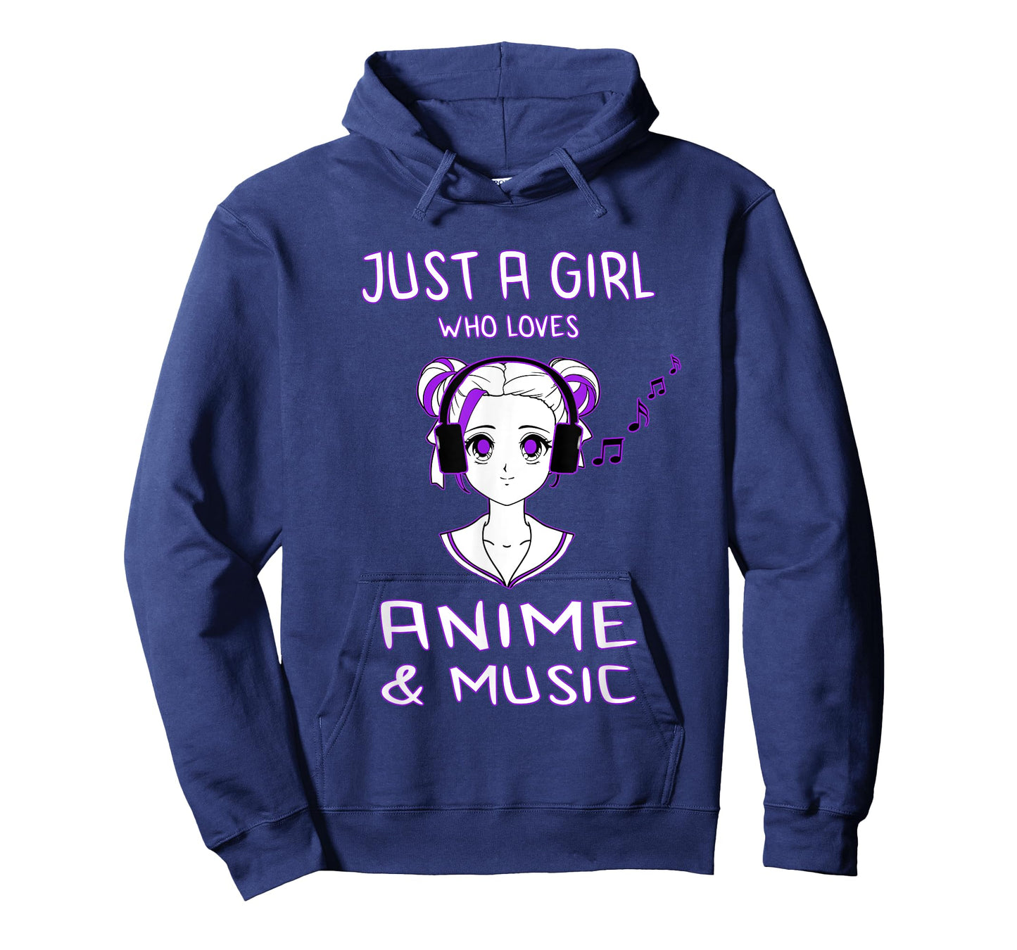 Just A Girl Who Loves Anime & Music Fun Gift for Teen Girls T-Shirt