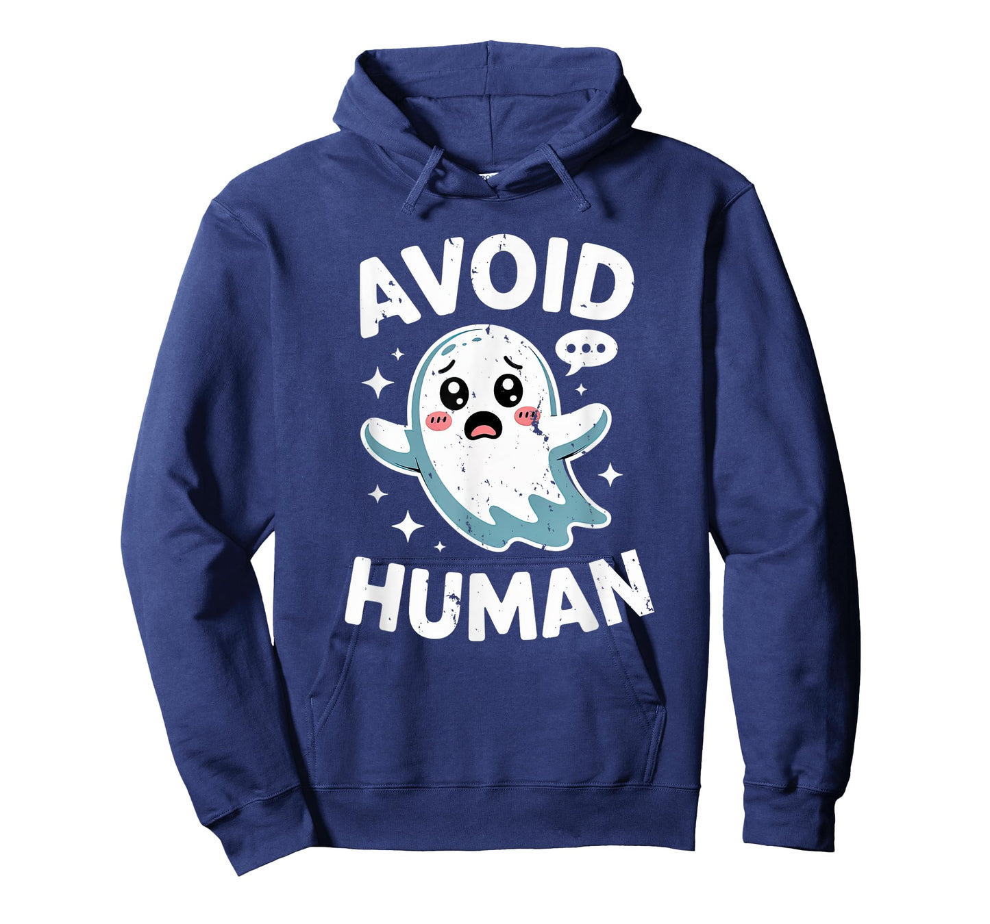 Avoid Humans Cute Kawaii Pastel Ghost Funny Introvert Saying T-Shirt