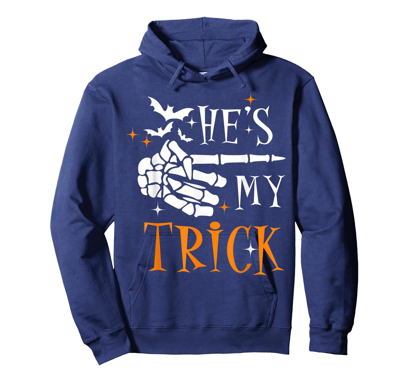 He's My Trick Skeleton Hand Spooky Season Halloween Couples T-Shirt