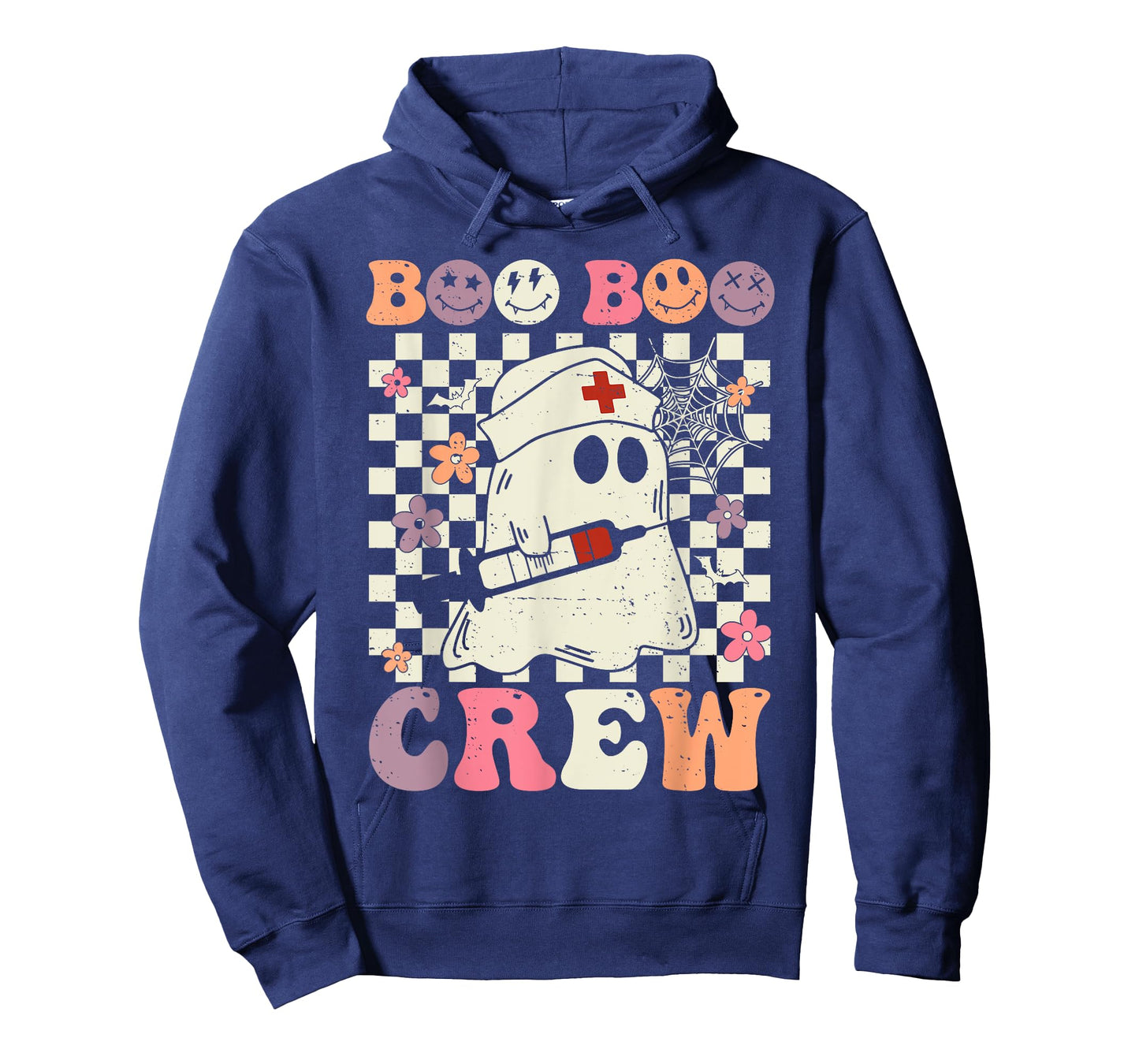 Retro Boo Boo Crew Nurse Halloween Ghost Nursing T-Shirt