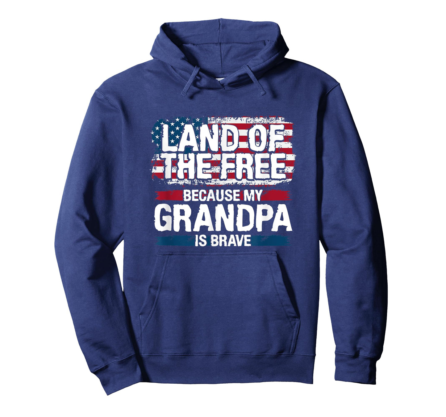 Land of the Free Because my Grandpa is Brave Veteran Army T-Shirt