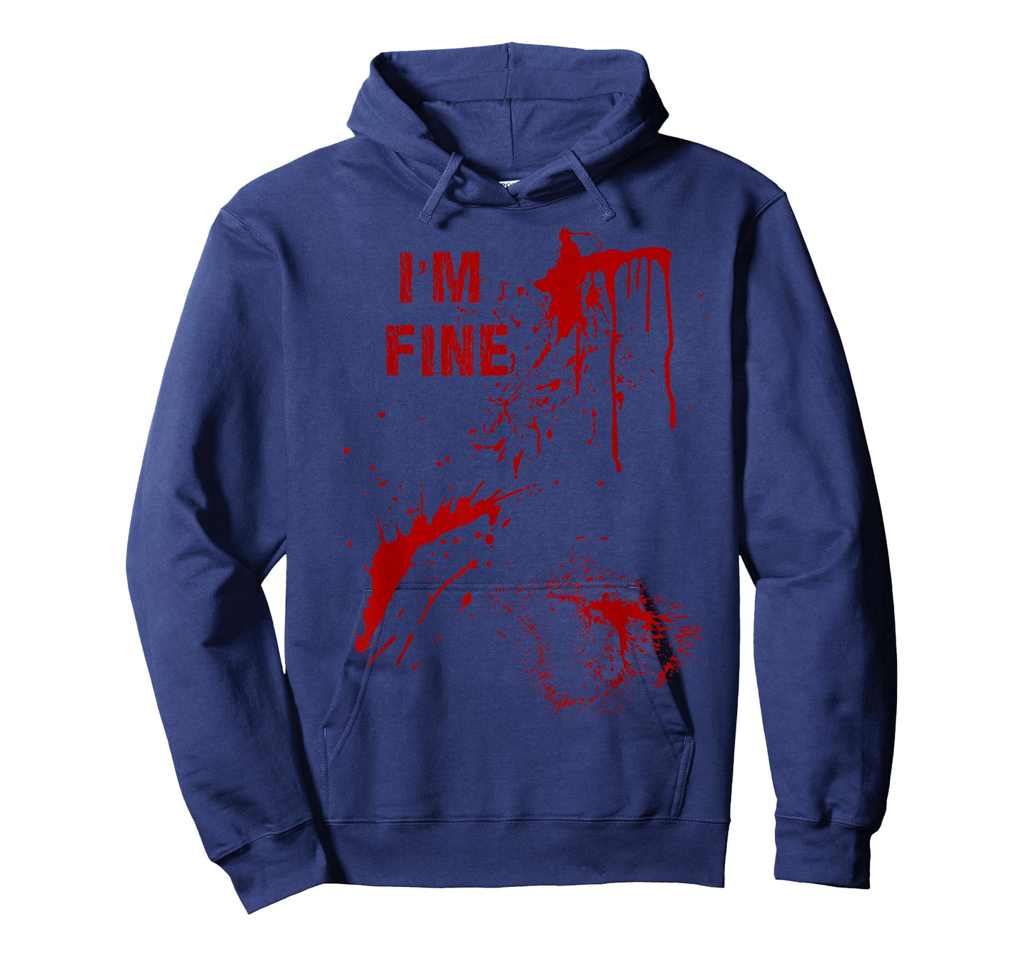Blood Splatter Spatter Fake Bloody Halloween Im Fine Zombie T-Shirt