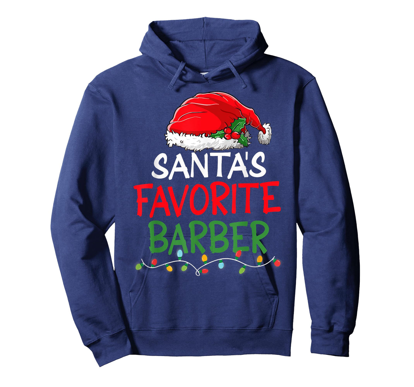 Santa's Favorite Barber Christmas Santa Claus tree lights T-Shirt