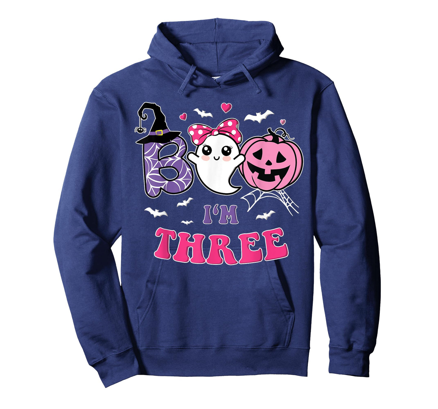 Groovy Halloween Ghost Boo I'm Three Year 3rd Birthday Girl T-Shirt