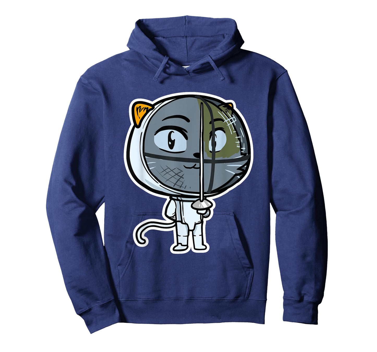 Cute Kawaii Cat Fencing Fencer Cat Lovers T-Shirt for Men Women Girls Kids