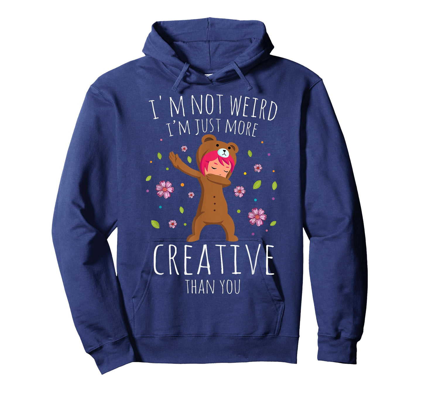 I'm Not Weird I'm Creative Anime Dabbing Girl Otaku Kawaii T-Shirt
