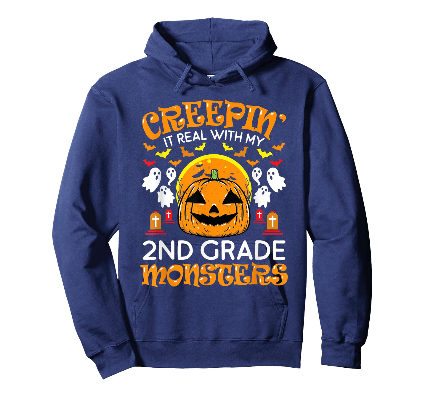 Creepin It Real with My 2nd Grade Monsters Halloween Teacher T-Shirt