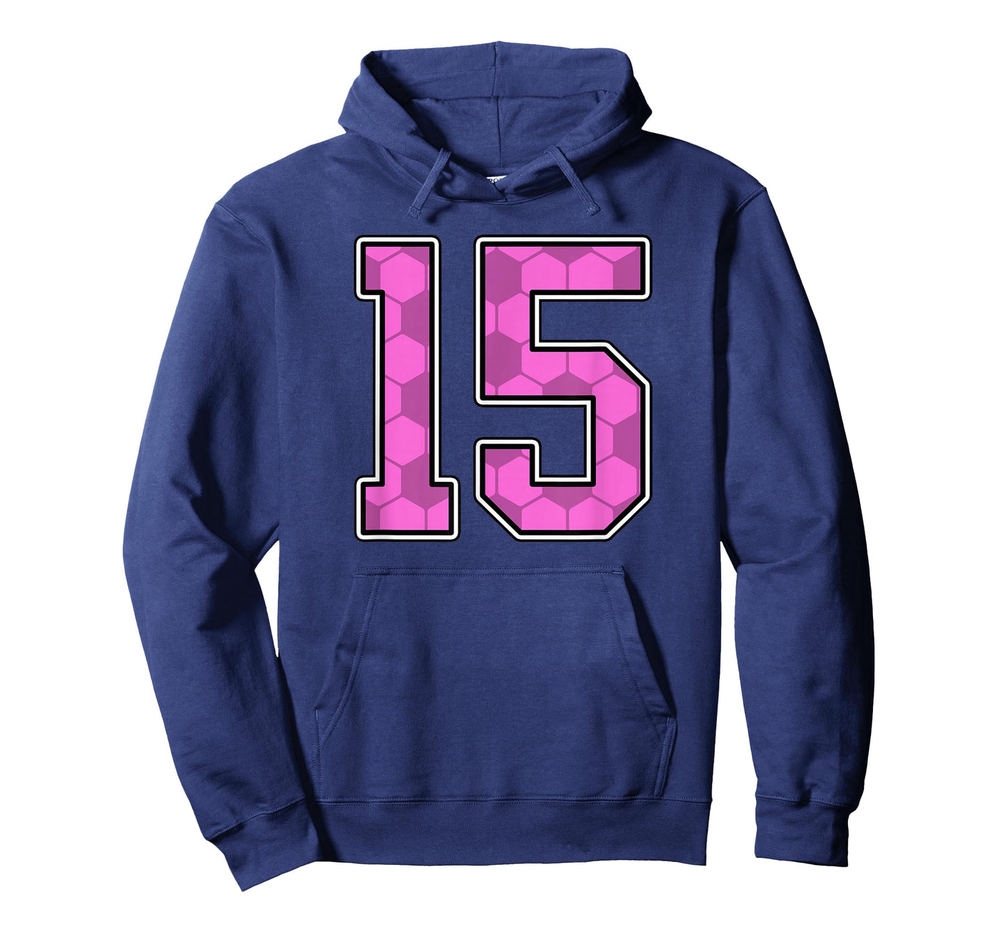 Pink Soccer Pattern Number 15 Jersey Player Uniform #15 T-Shirt