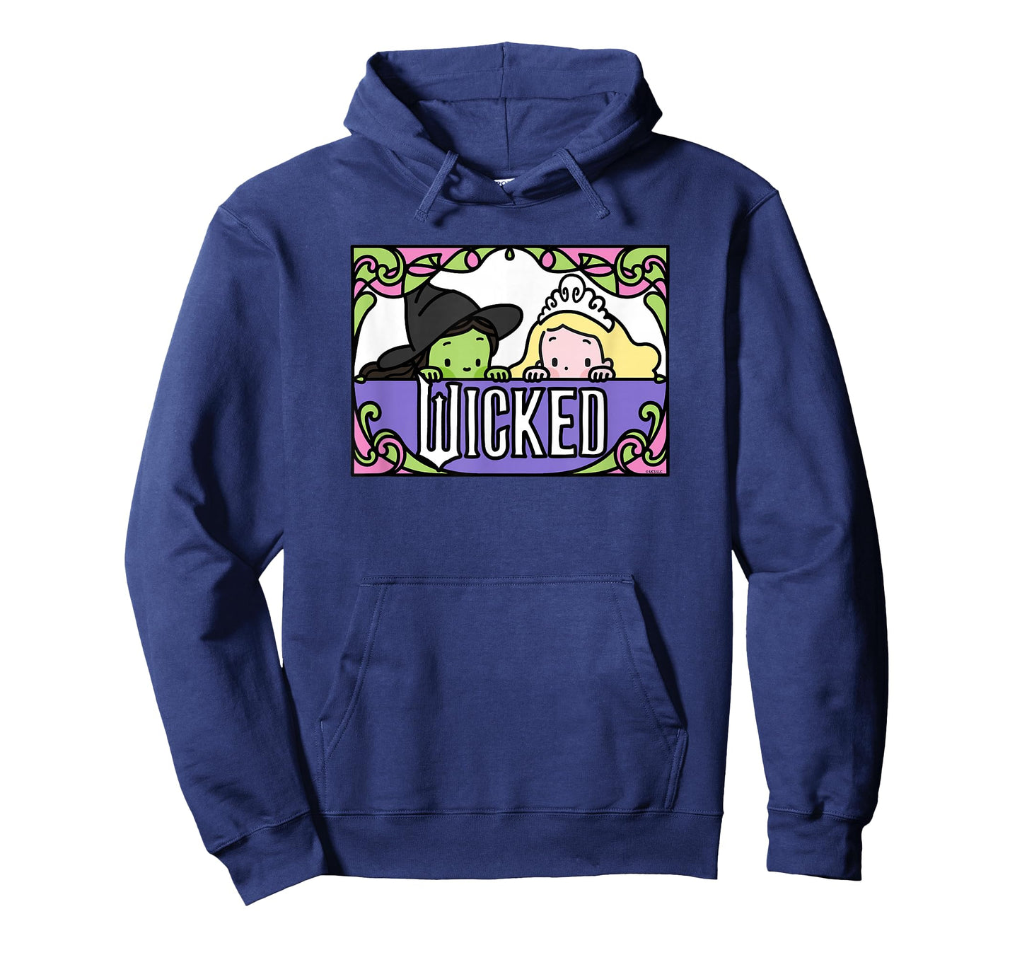 Wicked Elphaba & Glinda Peaking Playful Cartoon Style T-Shirt
