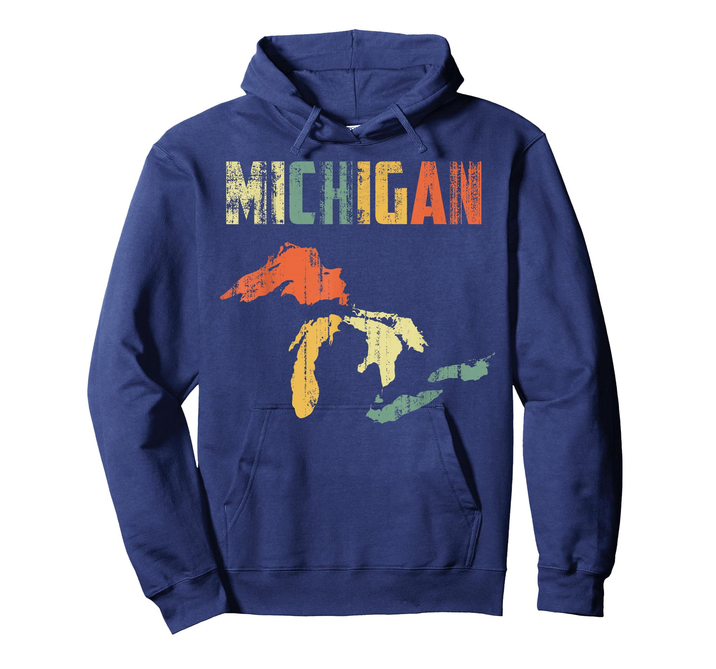 The Great Lakes Largest Water Retro Color Michigan MI Pride T-Shirt