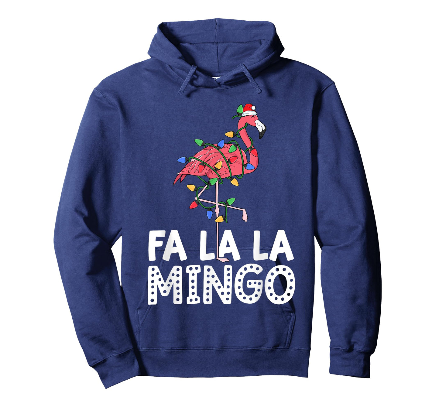 Fa La La Mingo Flamingo Christmas Tree Lights Tropical Xmas T-Shirt
