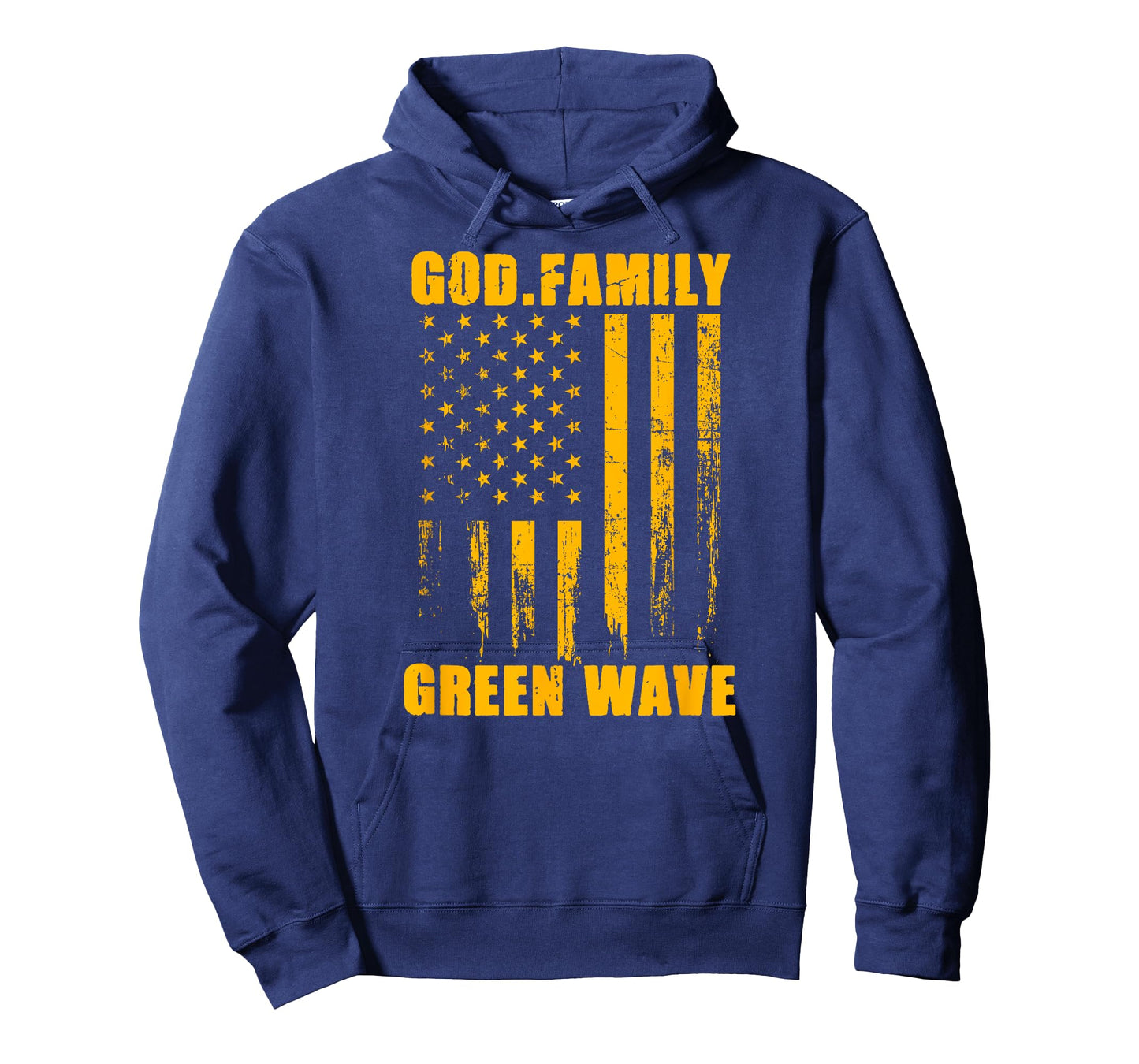 Gallatin Green Wave God. Family. Vintage USA Flag T-Shirt