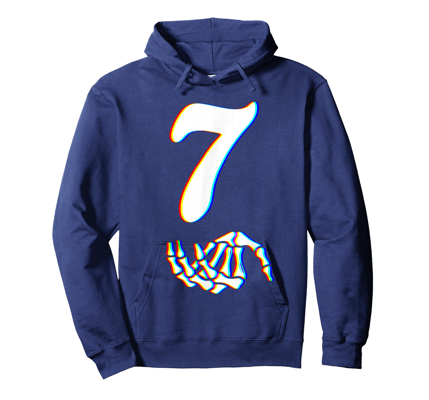 Number 7 Matching 67 Meme Skeleton Hand Halloween Costume T-Shirt