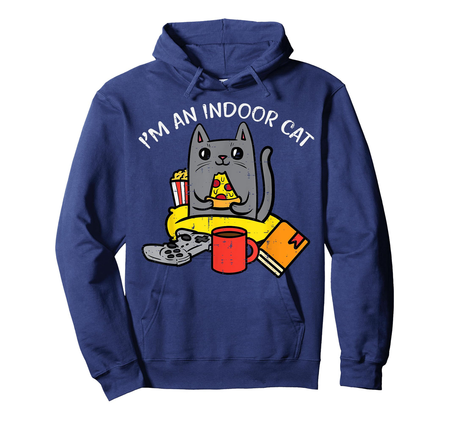 Im Indoor Cat Gaming Controller Pizza Gamer Men Boys Kids T-Shirt