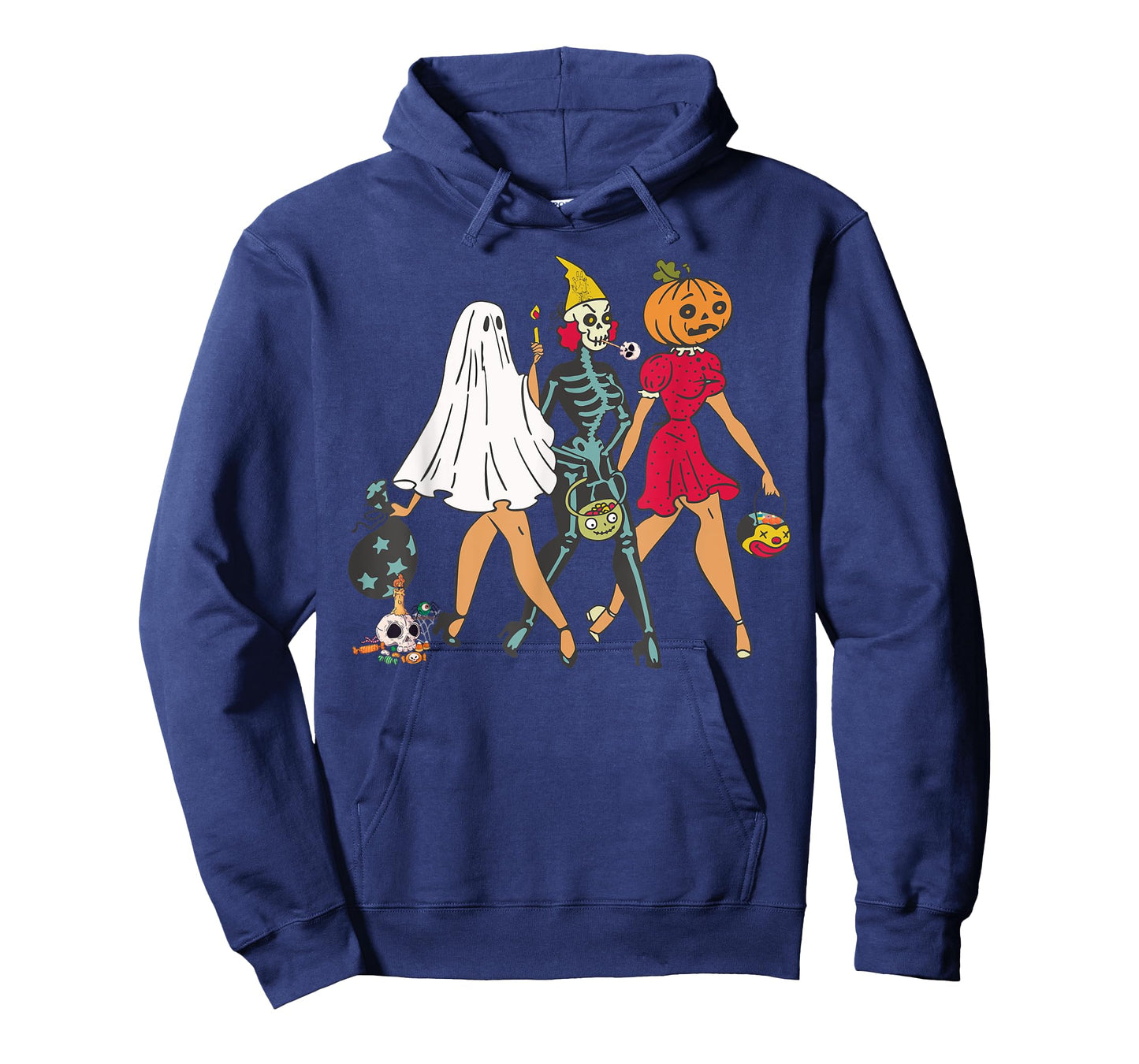 Halloween Witch Pin Up Retro Vintage Pumpkin Women T-Shirt