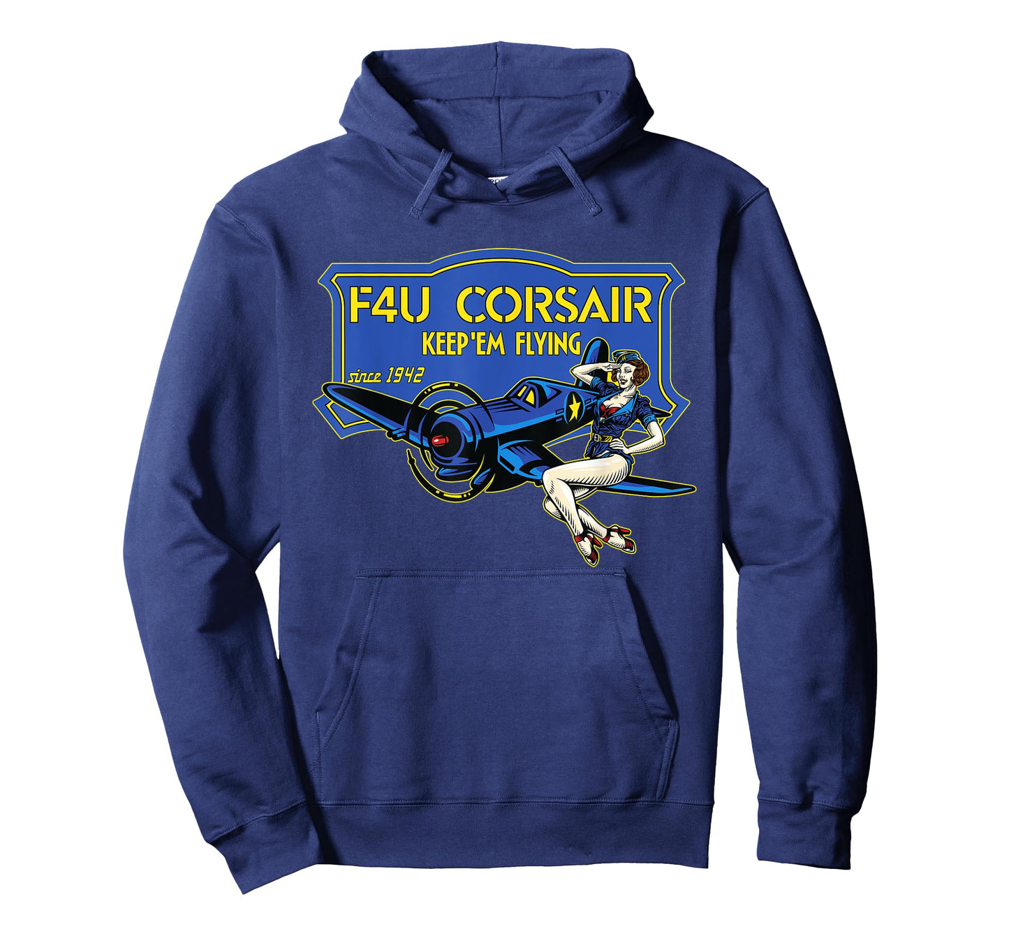 F4U Corsair WW2 Plane Pinup Girl Warbird Airshow Shirt T-Shirt