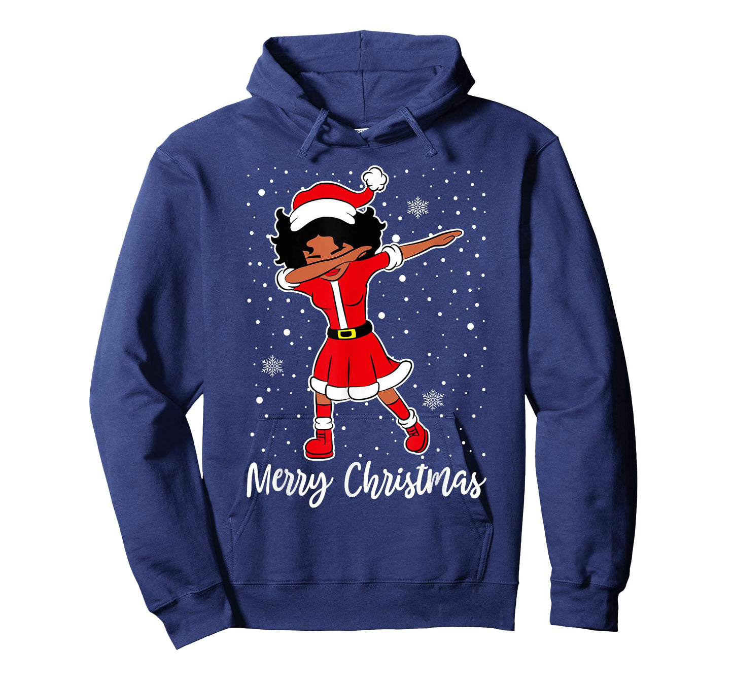 Dabbing Santa Black African American Girl Christmas Pajama T-Shirt