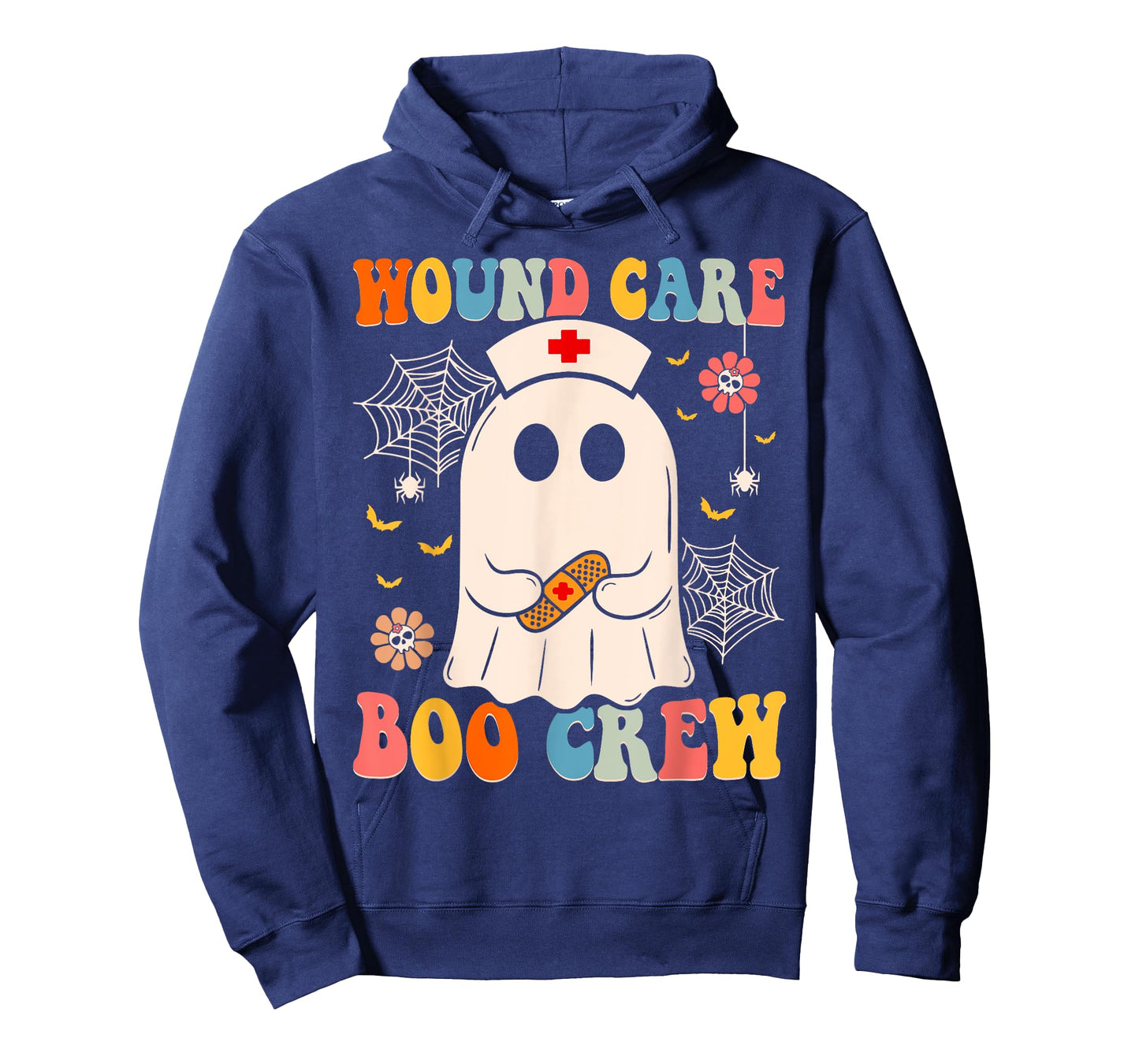 Groovy Wound Care Boo Crew Nurse Funny Ghost Halloween Nurse T-Shirt