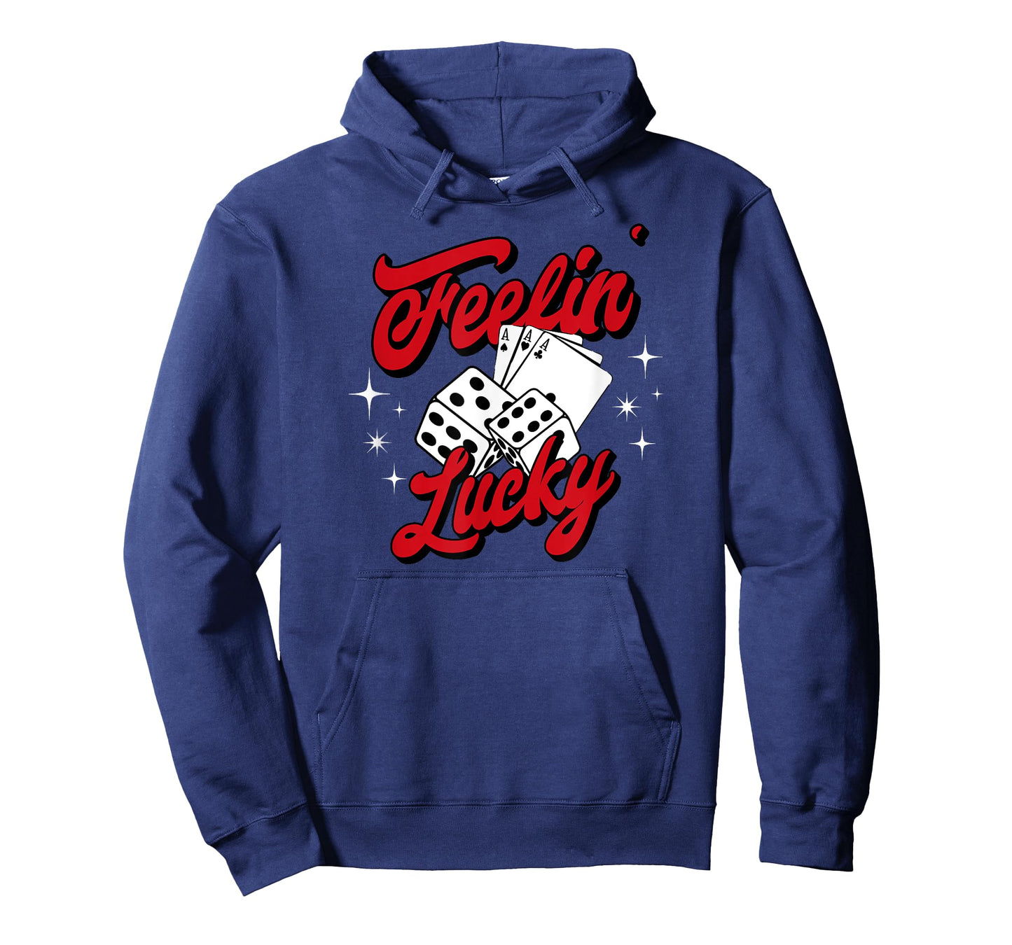 Feelin Lucky Gambling Casino Playing Cards & Dice T-Shirt