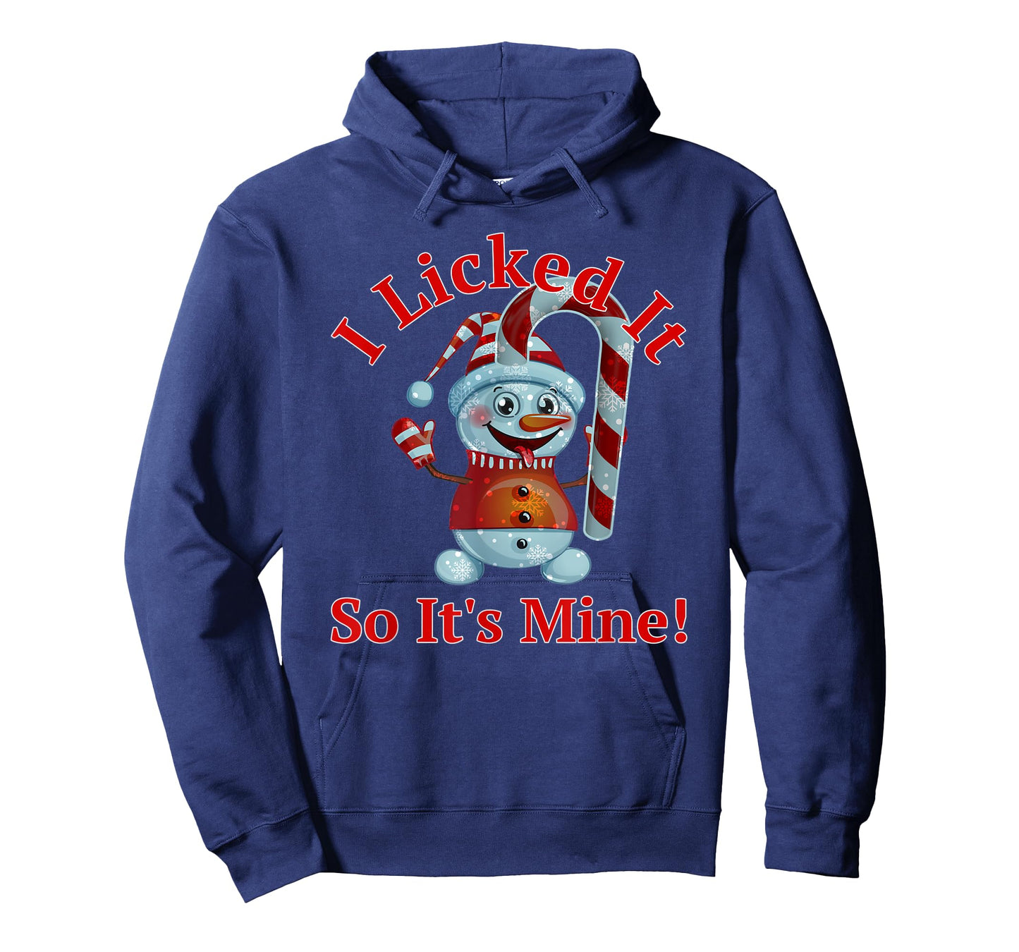 Funny Christmas Candy Cane Snowman I Licked It So It's Mine T-Shirt