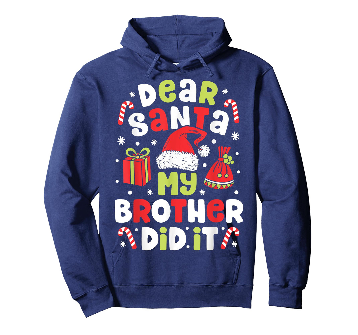 Dear Santa My Brother Did It Funny Christmas Girls Kids Boys T-Shirt