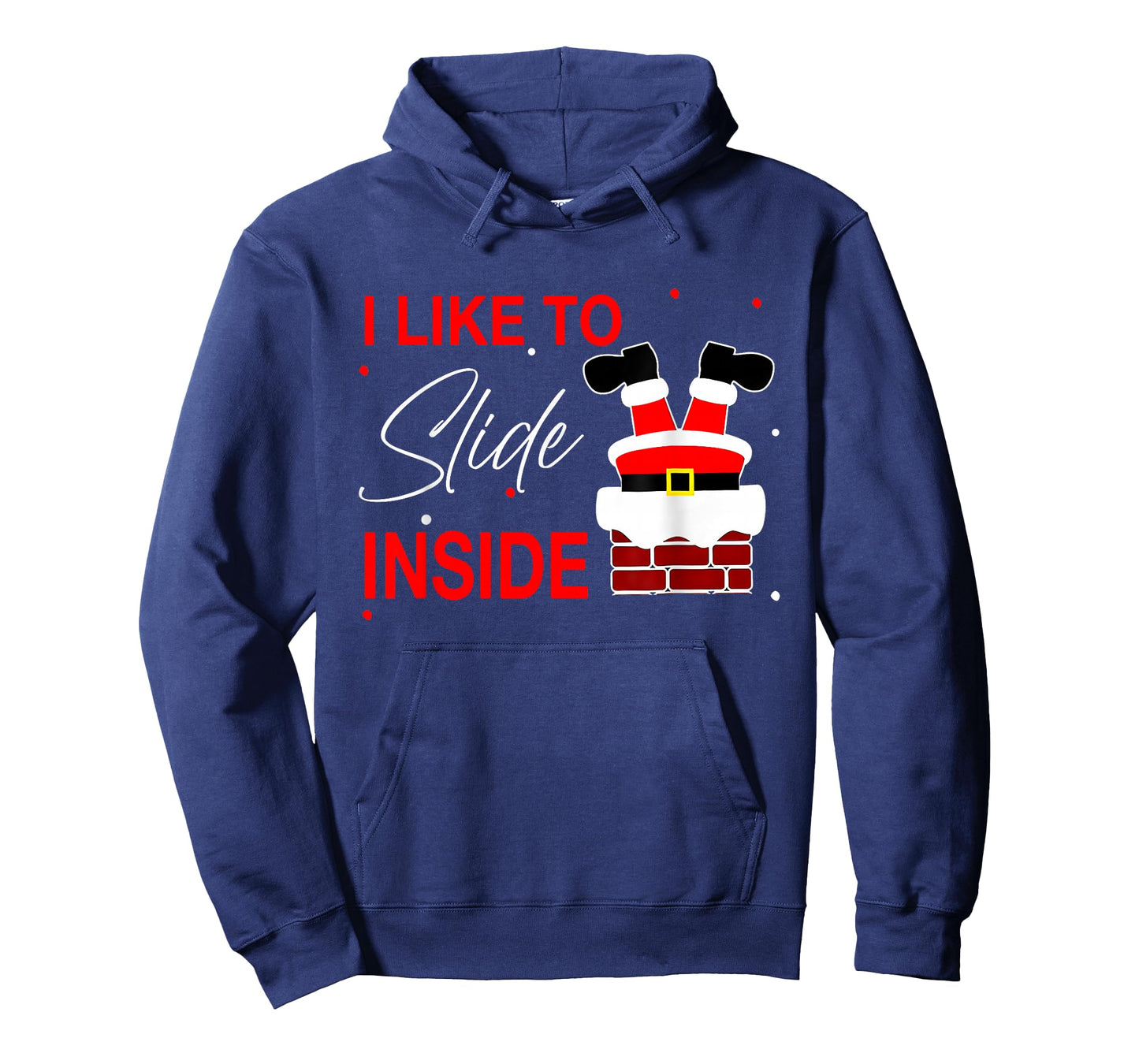 I Like to Slide Inside Funny Xmas Couple Unhinge Pajamas T-Shirt