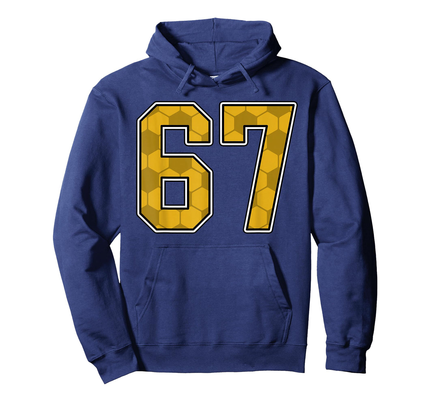 Gold Soccer Pattern Number 67 Jersey Player Uniform #67 T-Shirt