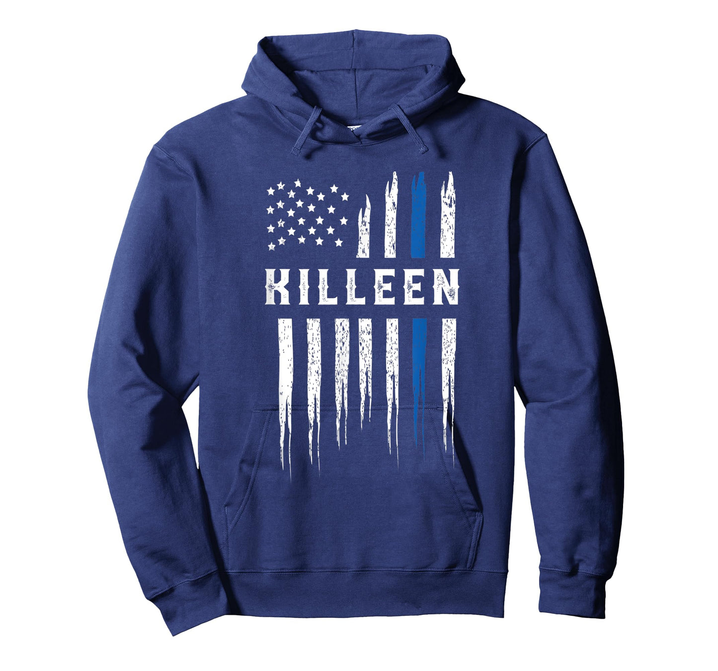 Thin Blue Line Heart Killeen Police Officer Texas Cops T-Shirt
