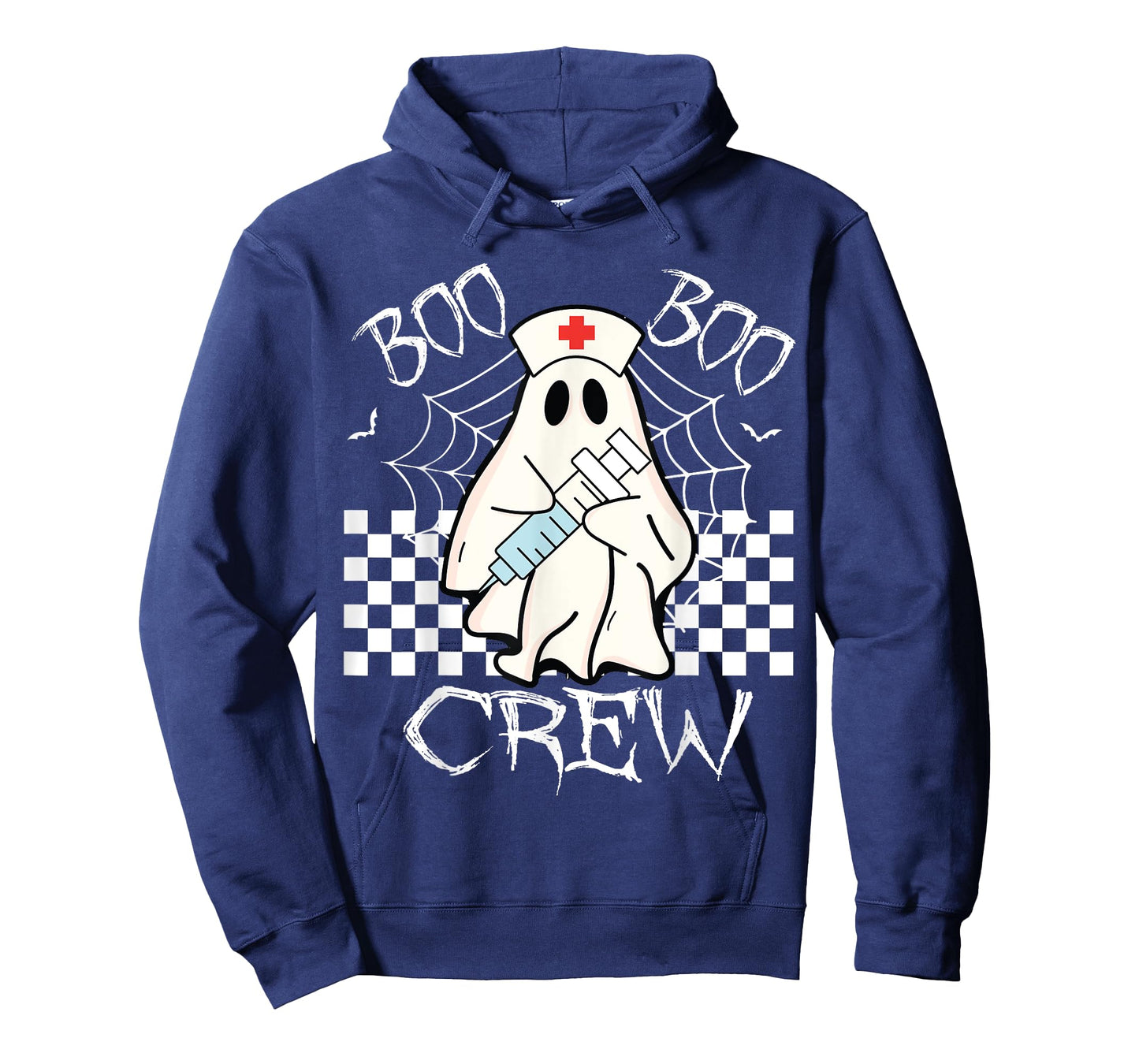 Boo Boo Crew Nurse Ghost Halloween Scrub Top Nursing Women T-Shirt