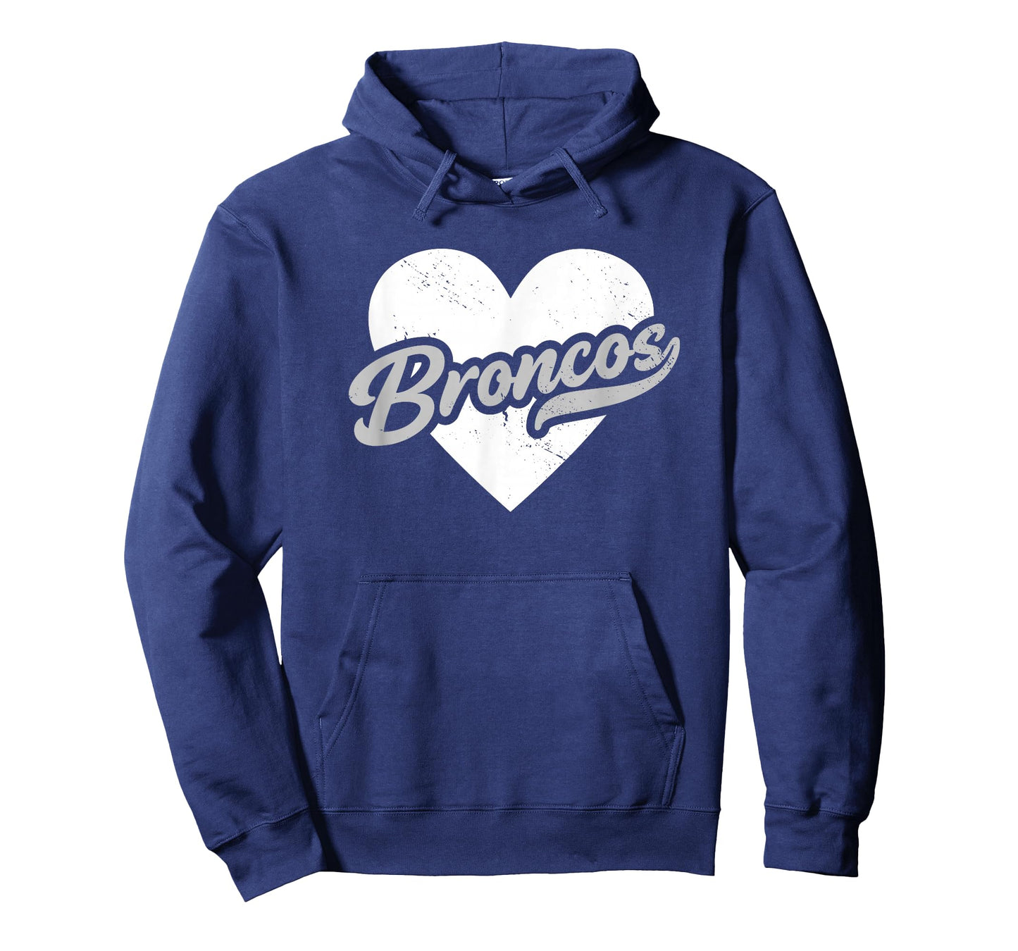 Vintage Broncos High School Go Broncos Pride Heart T-Shirt