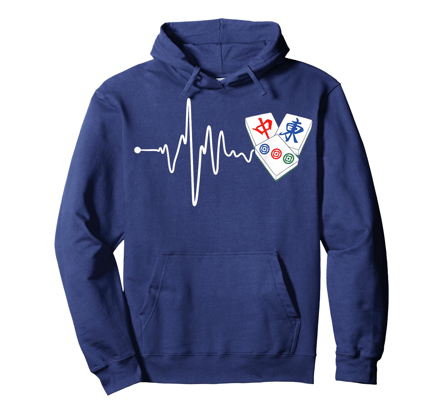 Heartbeat Mahjong Player Tile Game Lover Men Women T-Shirt