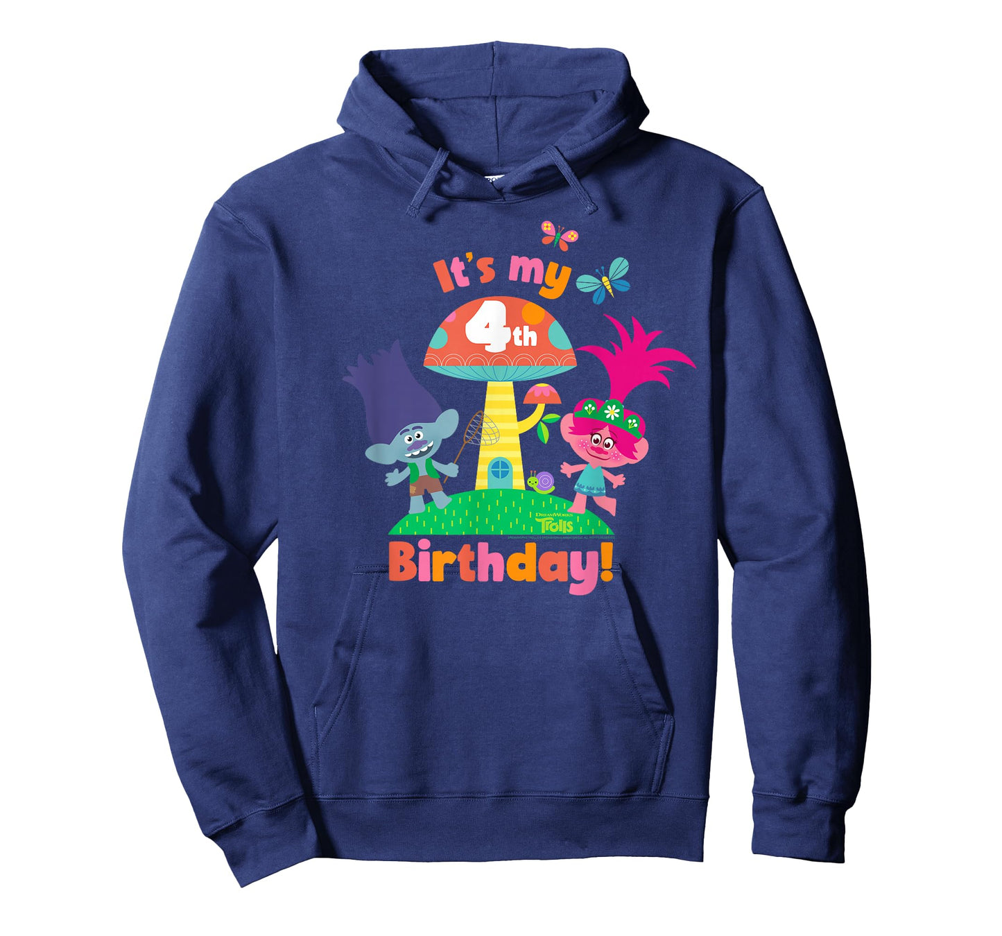 DreamWorks Trolls Poppy and Branch 4th Birthday T-Shirt