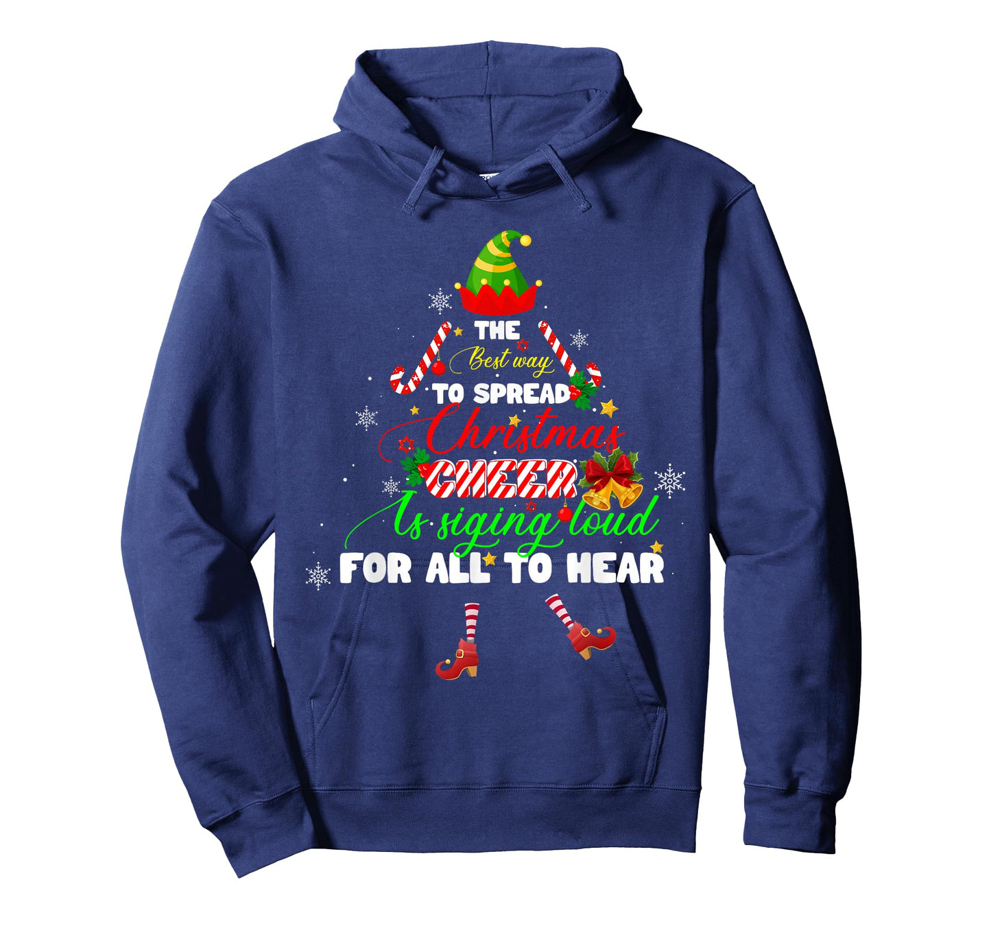 Spread Christmas Cheer is Singing Loud Elf Pajamas Xmas T-Shirt