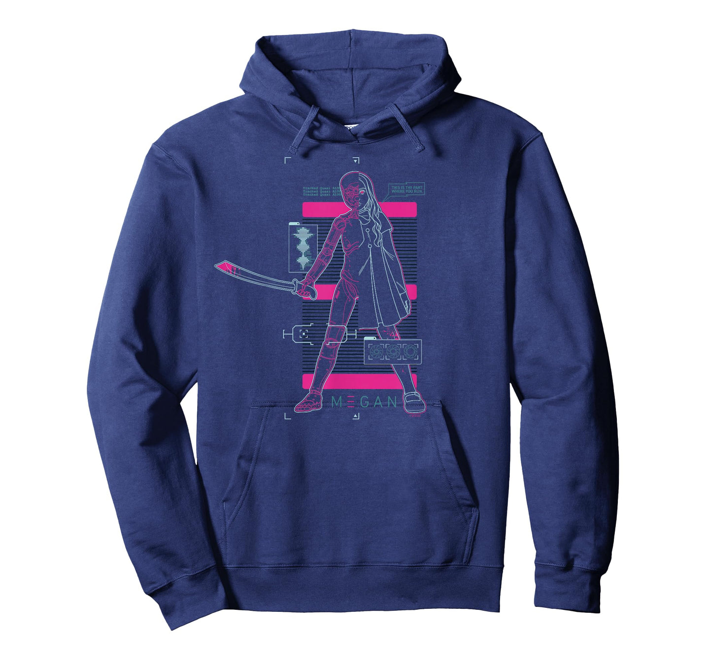 M3GAN Neon Combat Mode Schematic Design T-Shirt
