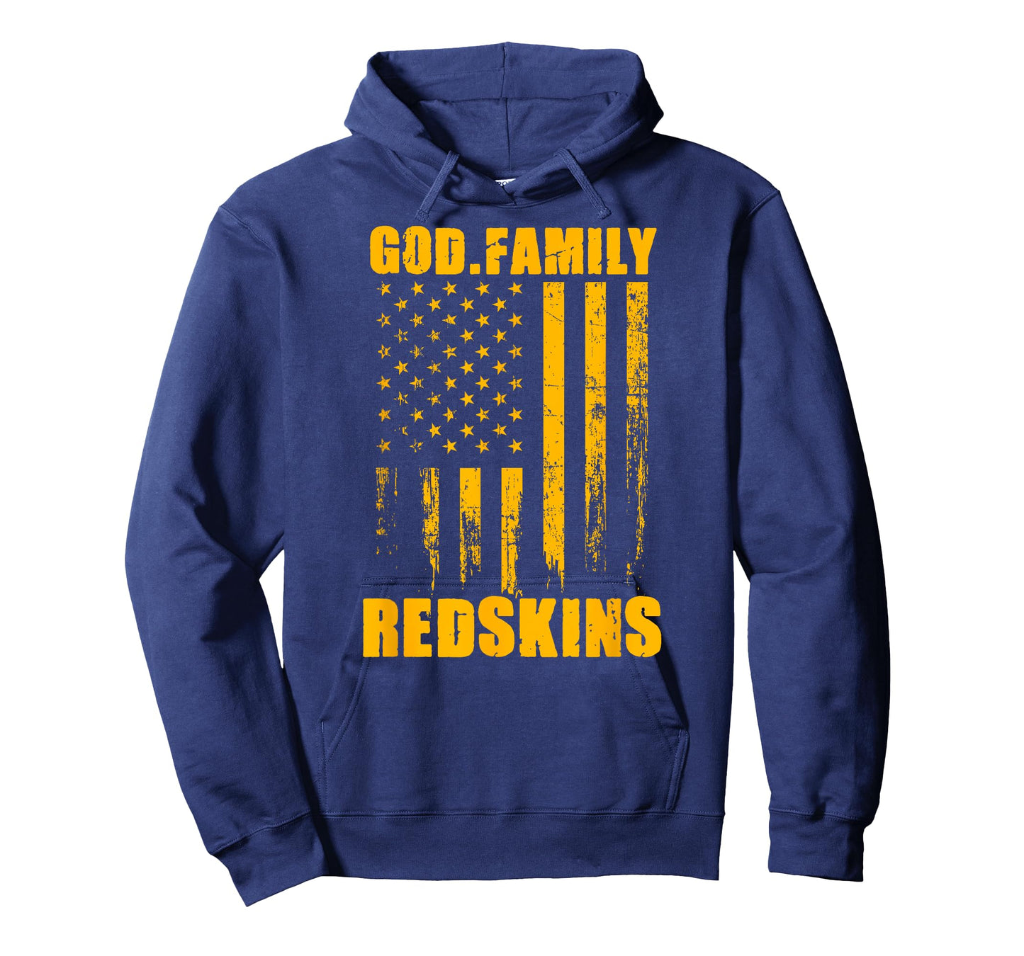 Indian Creek Redskins God. Family. Vintage USA Flag T-Shirt