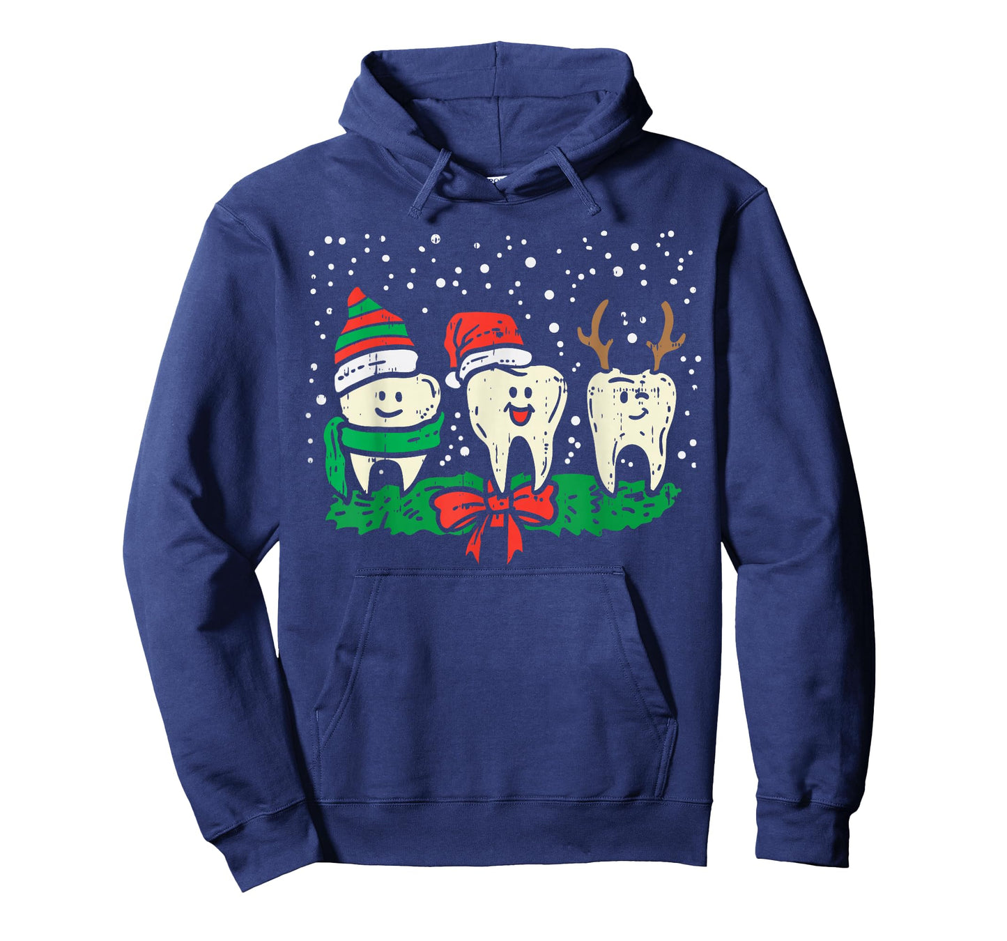 Dental Cute Christmas Teeth Reindeer Santa Snow Dentist Gift T-Shirt