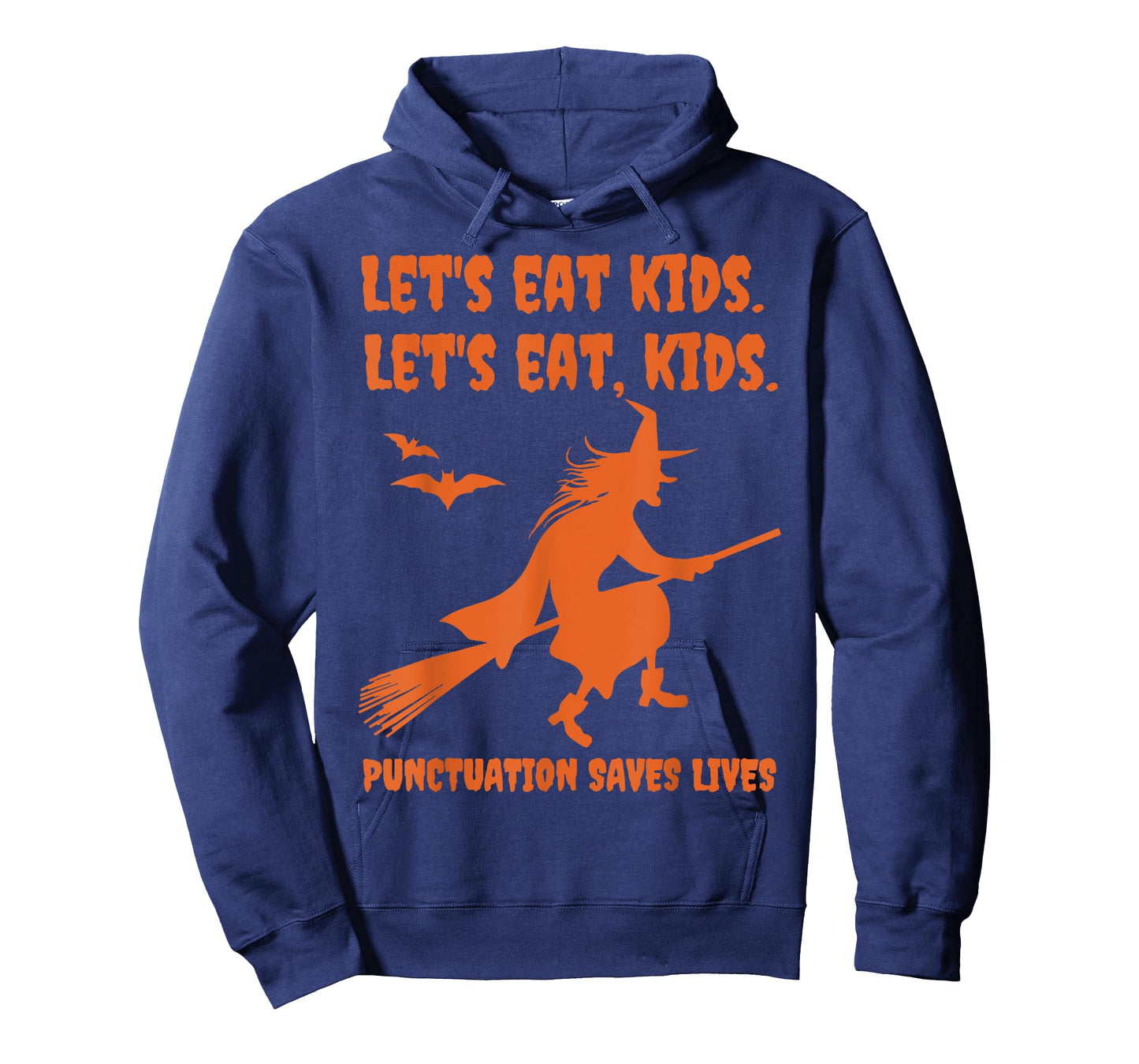 Halloween Witch Lets Eat Kids Punctuation Saves Lives Funny T-Shirt