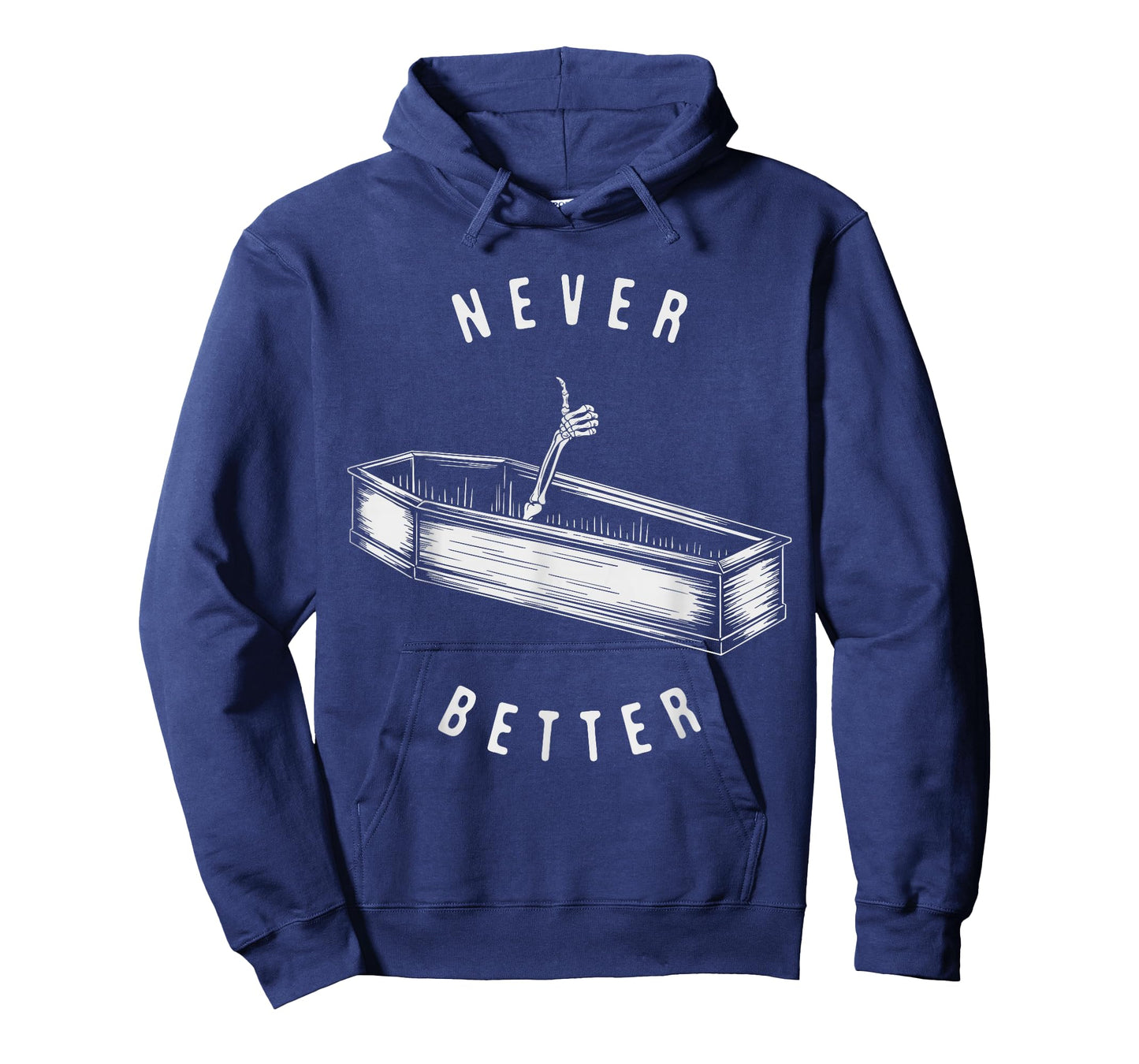 Never Better Skeleton in Coffin Funny Halloween T-Shirt