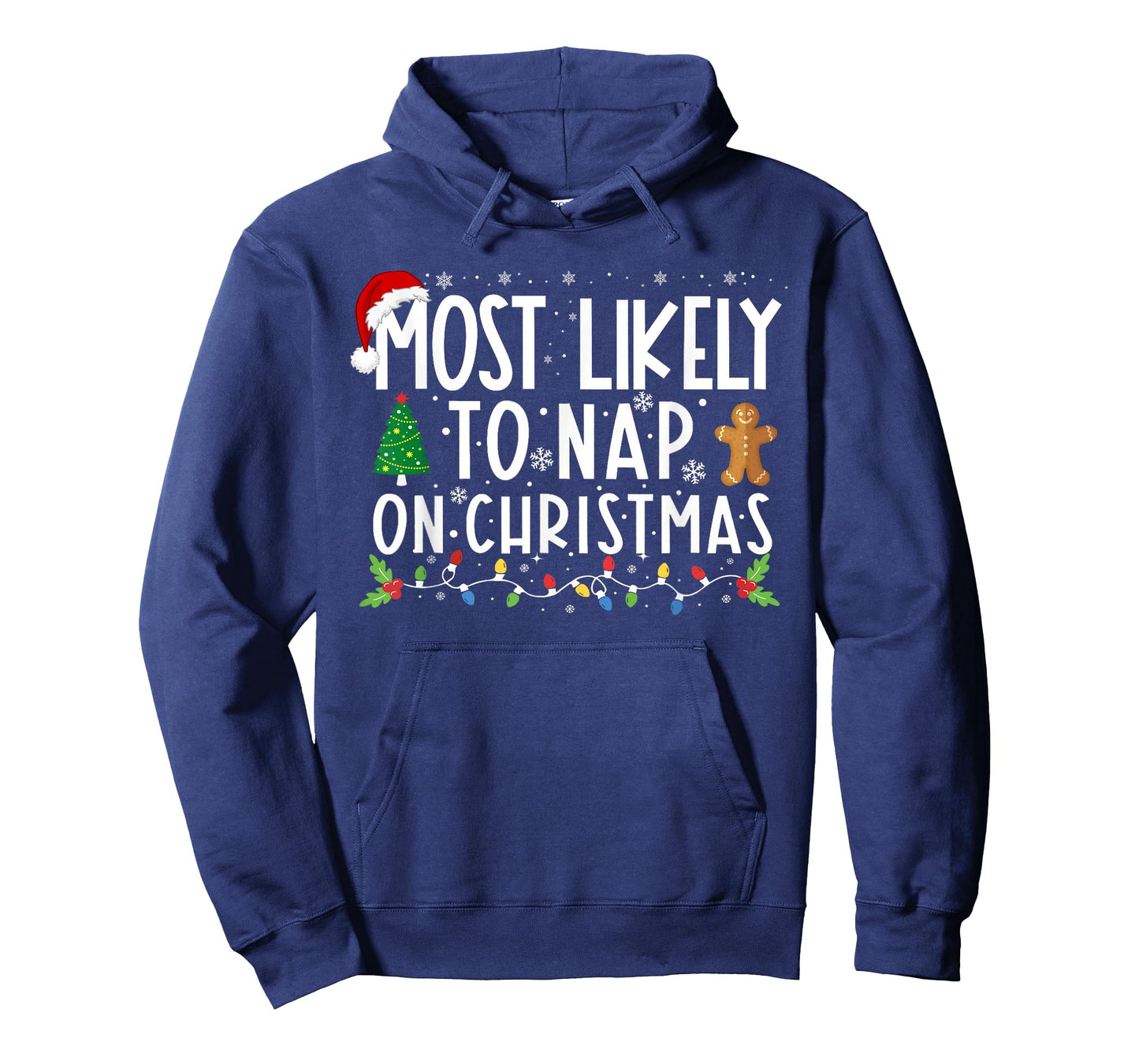 Most Likely To Nap On Christmas Funny Family Christmas T-Shirt