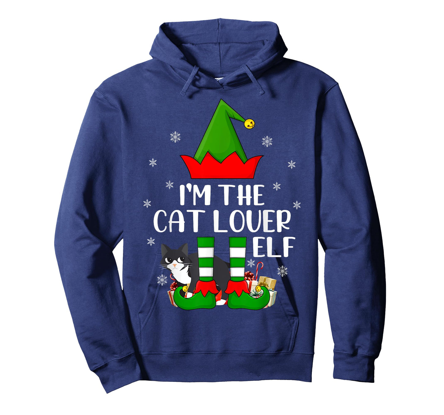 Matching Family I'm The Cat Lover Elf Christmas T-Shirt for Men Women Kids