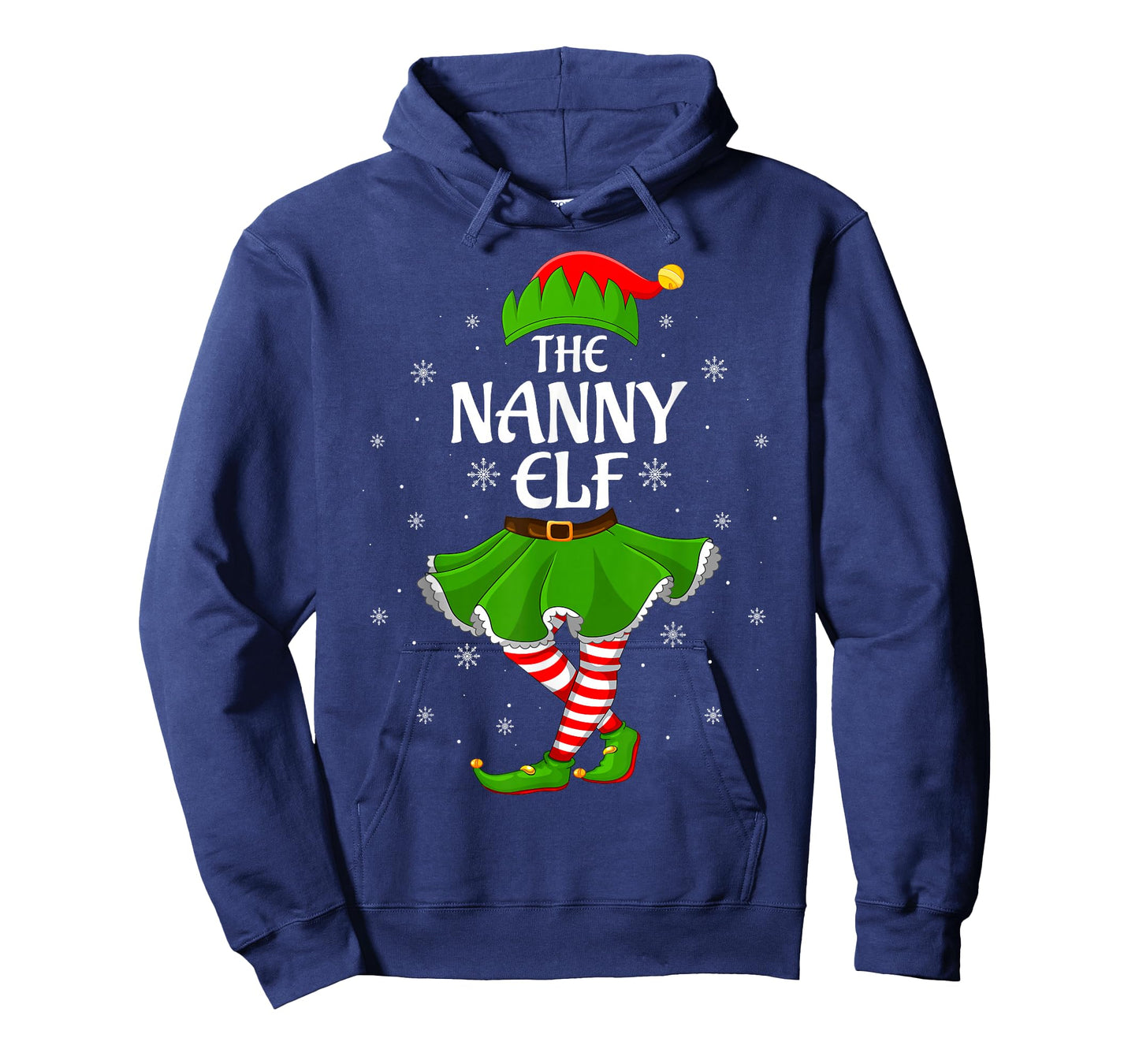 Nanny Elf Christmas Family Girls Women Elf Squad Xmas T-Shirt