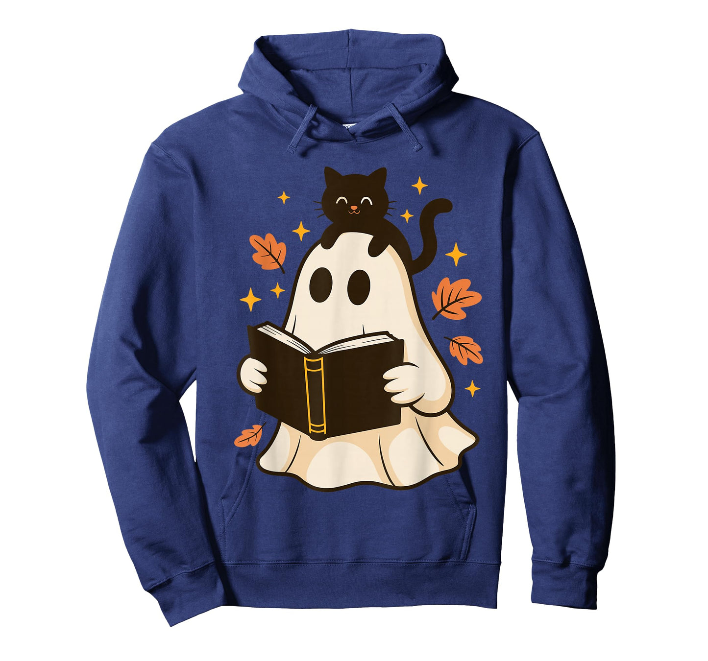 Books Ghost Reading Book Halloween Library Black Cat Fall T-Shirt