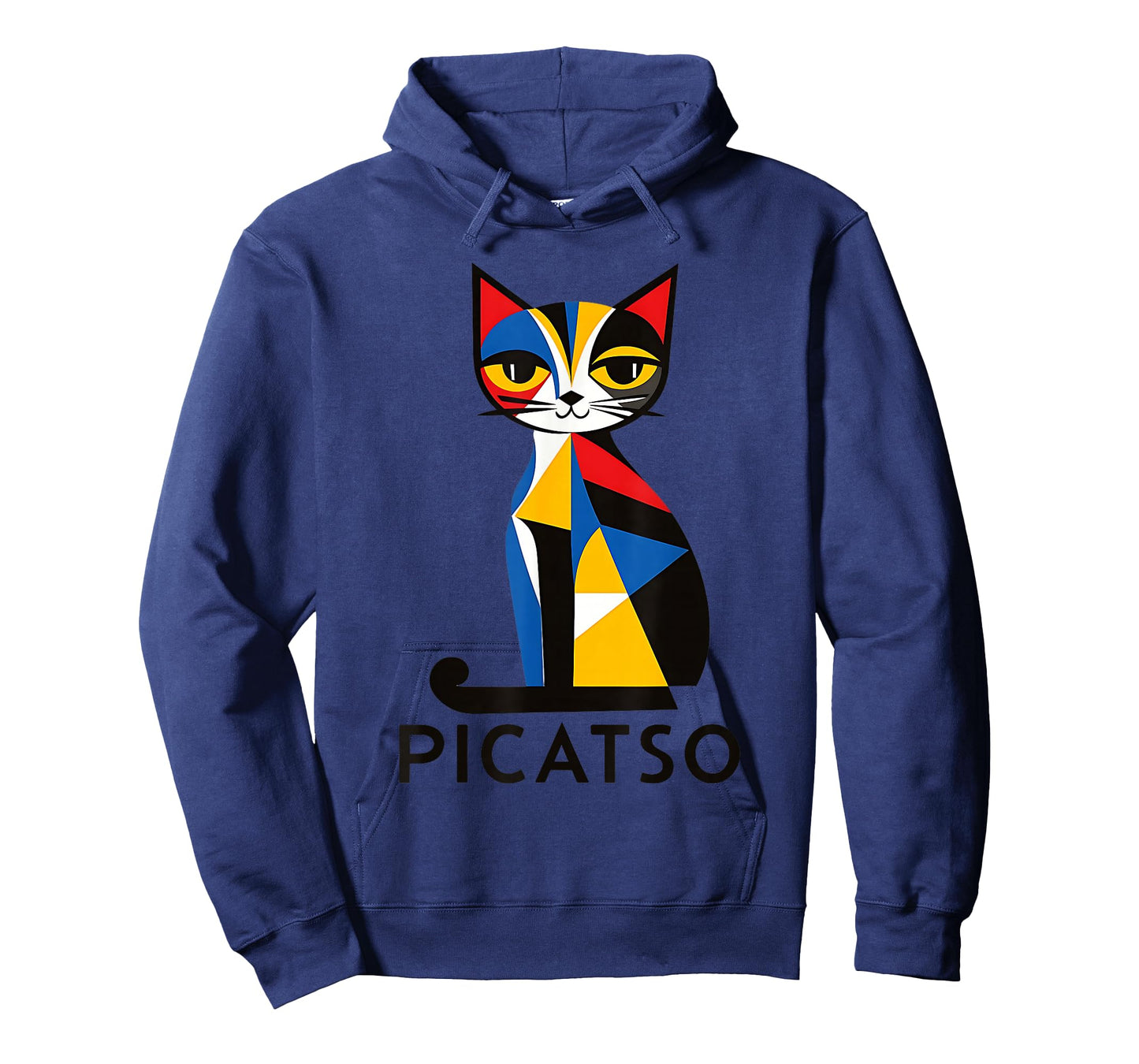 Picatso Cubism Kitty Cat Art -- Retro Vintage Feline Design T-Shirt