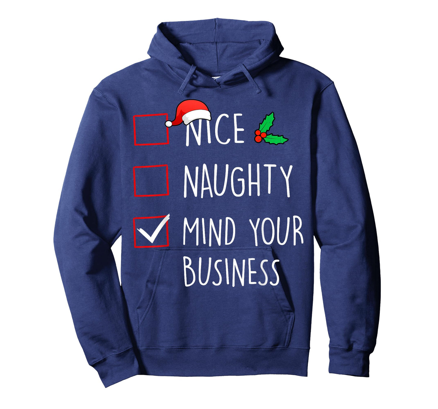 Nice Naughty Mind Your Business Christmas Family Matching T-Shirt