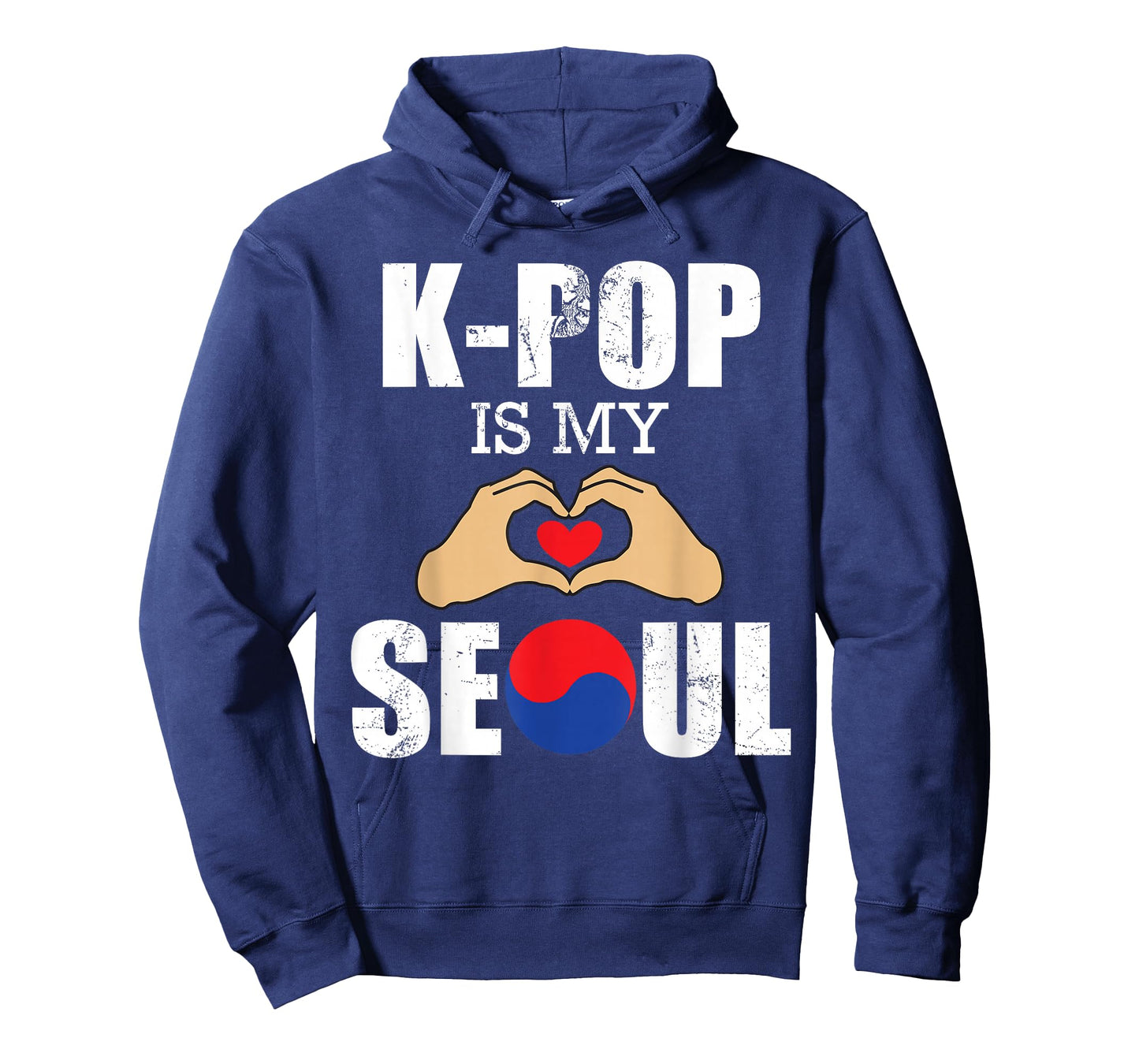 K-Pop is My Seoul Funny Pun Korean Flag & Love Hand Sign T-Shirt